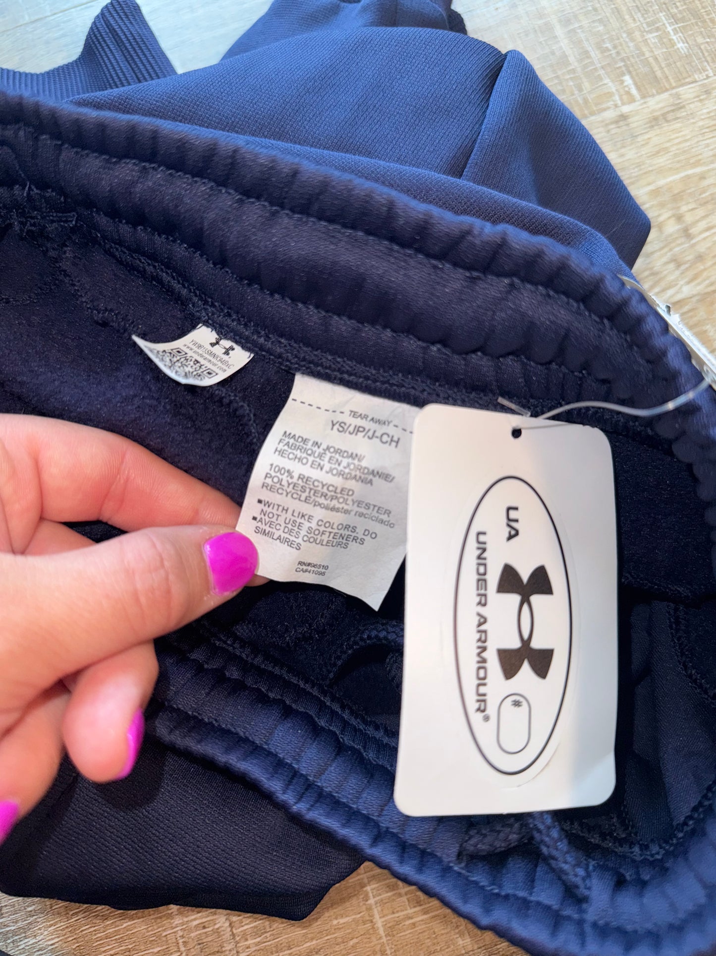 NWT Under Armour (Youth Small) Brand New Navy Blue Jogger Sweatpants