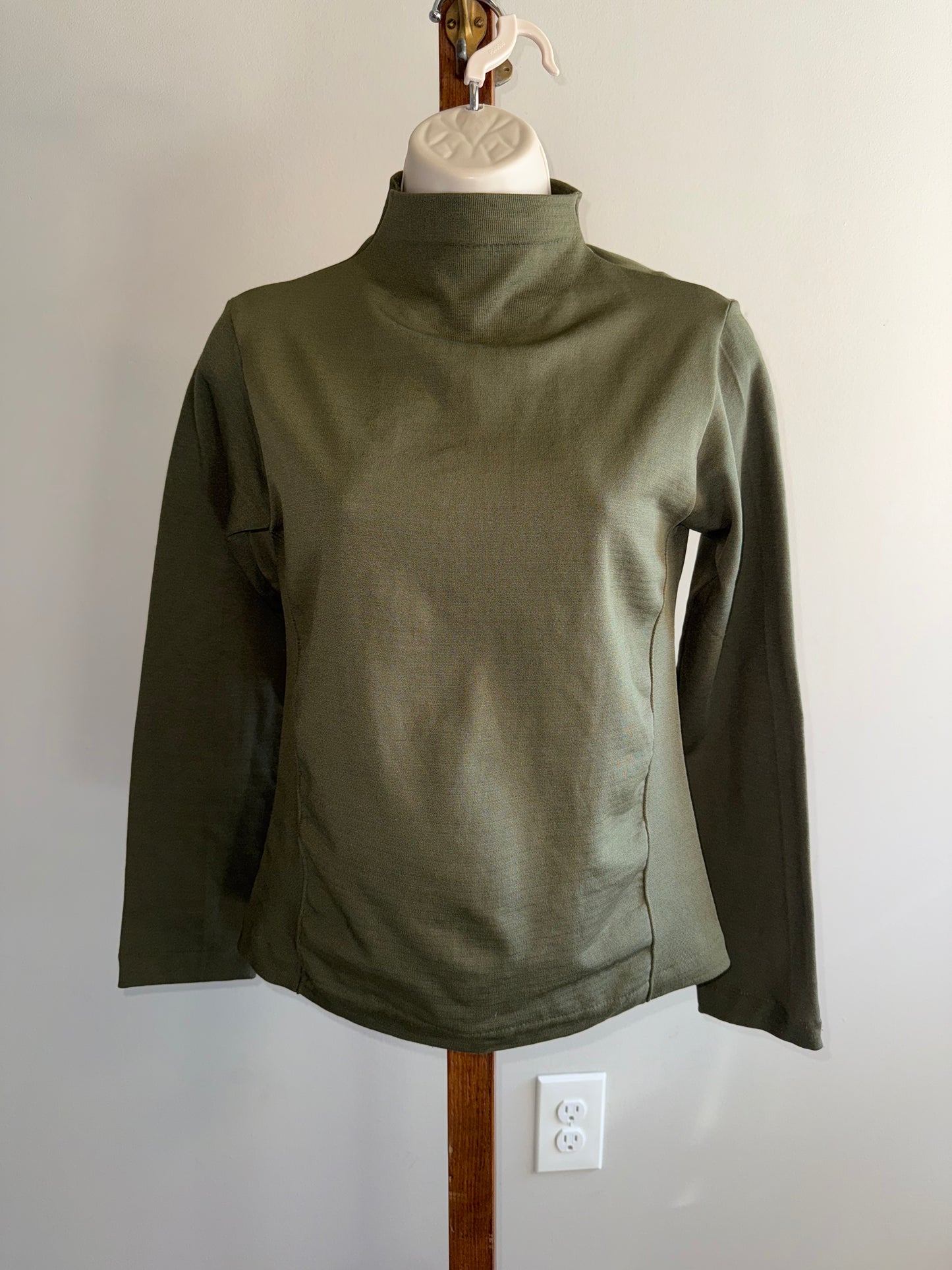 New Mix (One Size) Green Long Sleeve Turtleneck with Stretch