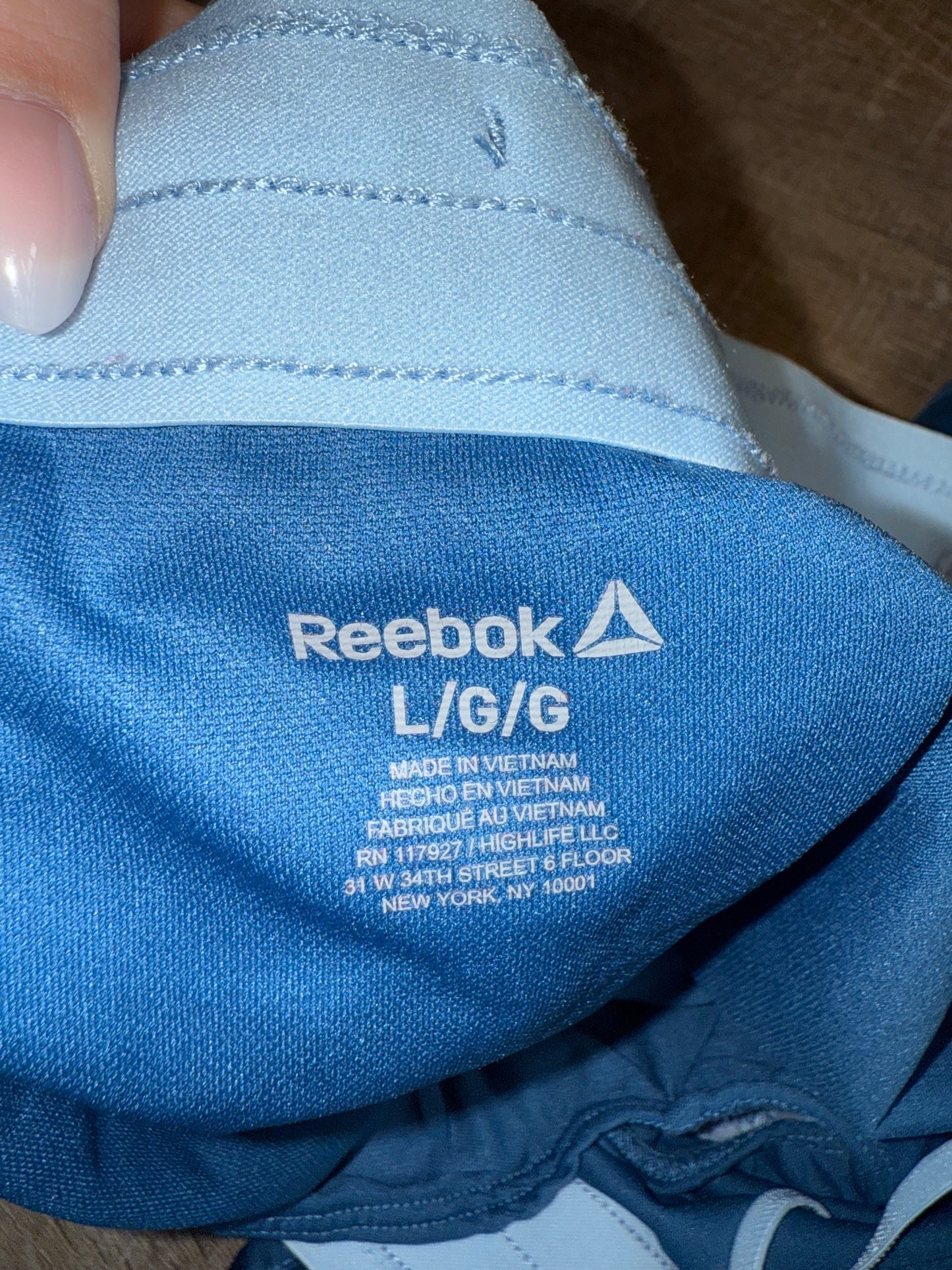 Reebok (Large) Blue Sporty Shorts with Built Ins