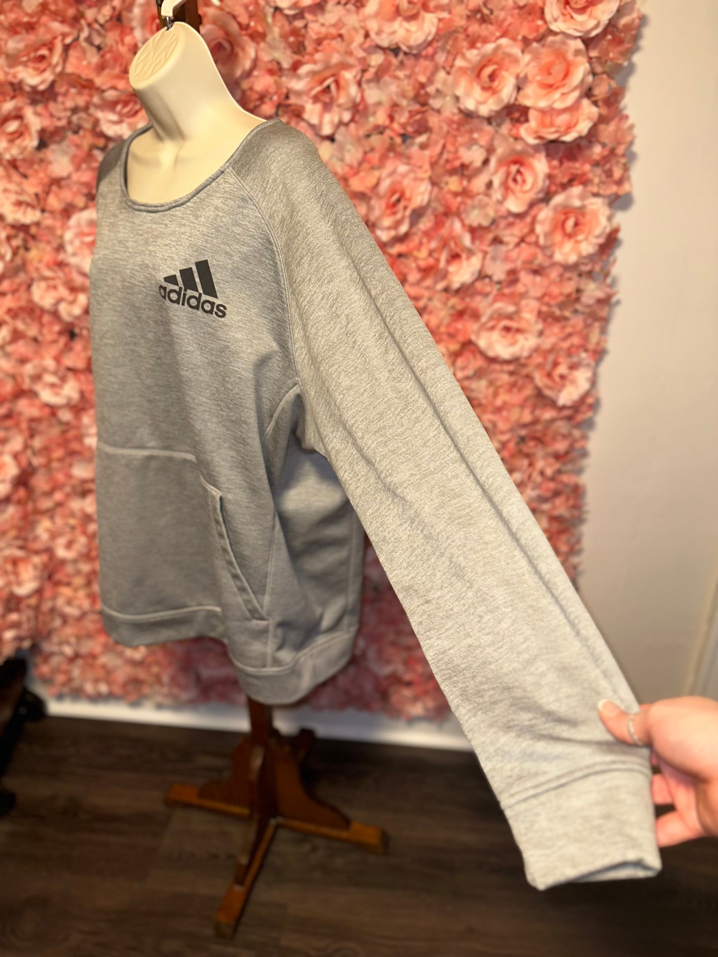 adidas (2XL) Grey Climawarm Crewneck Sweatshirt