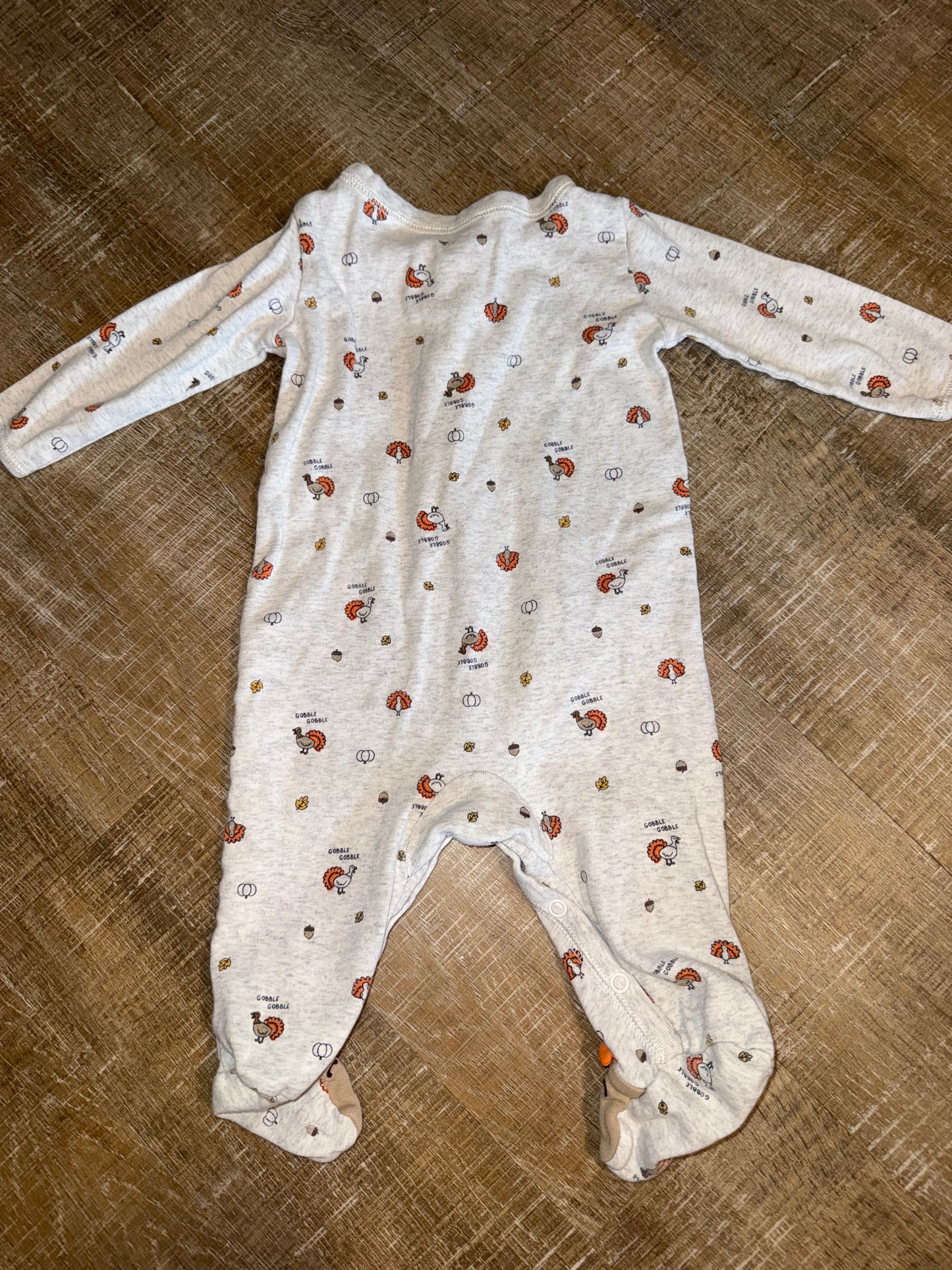 Carters (6 Months) Thanksgiving Themed Onesie with Turkey Feet