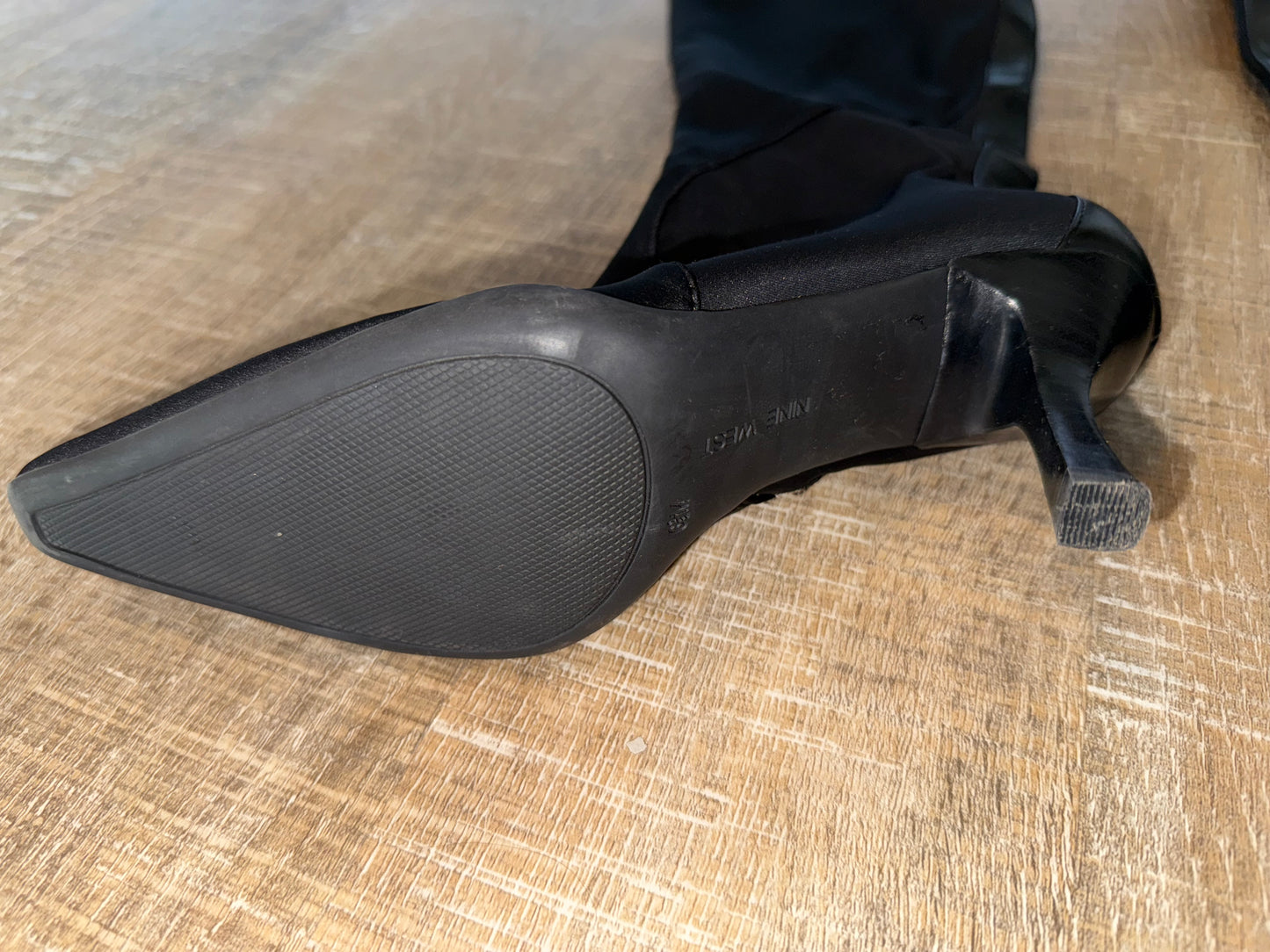 Nine West (6 1/2) Black Heeled Boots