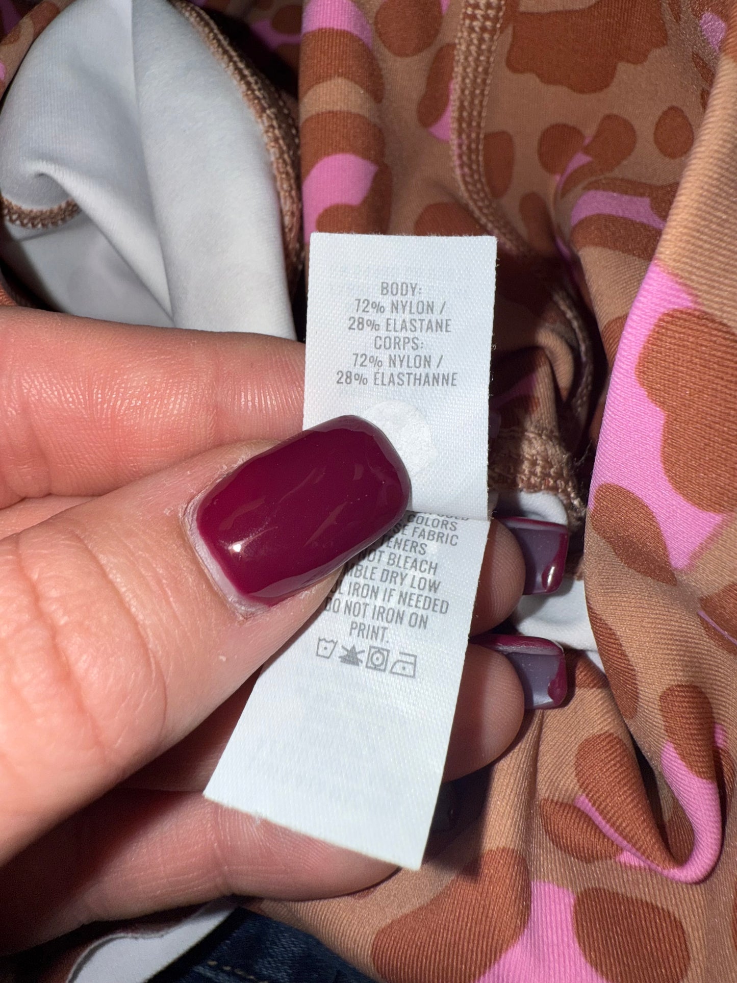 aerie (Medium) Brown//Pink Goals High Rise Cheetah Print 7/8 Leggings