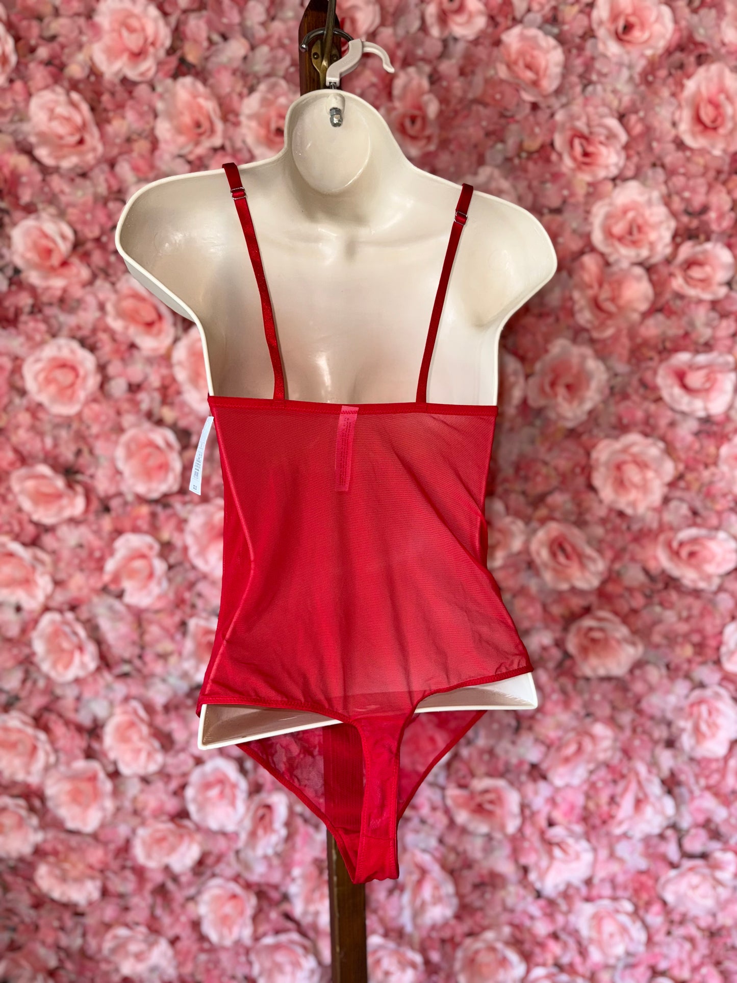 NWT Auden (Small) Brand New Red One Piece Jeweled Lingerie Bodysuit