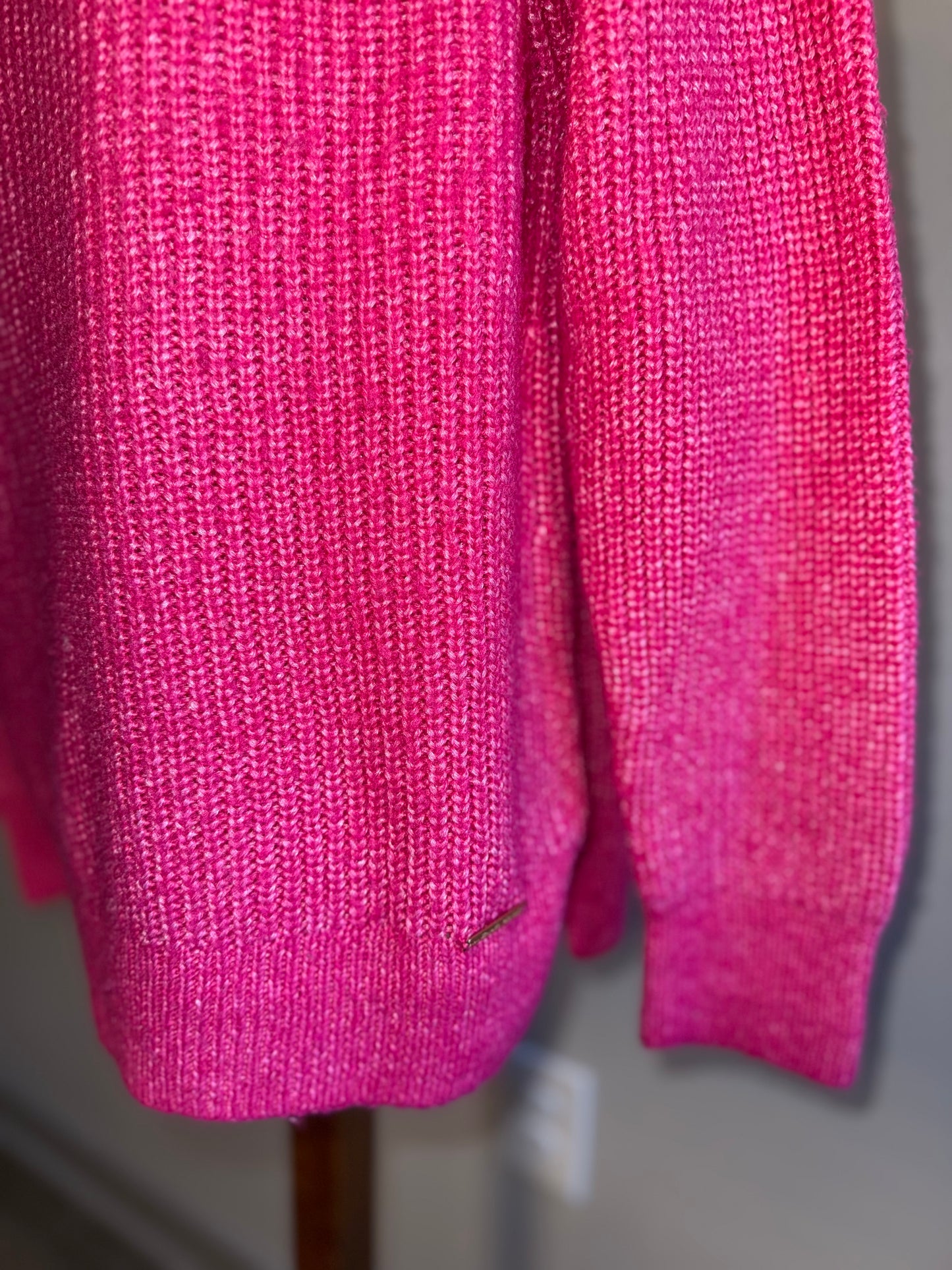 Michael Kors (Large) Hot Pink Knit High Neck Sweater