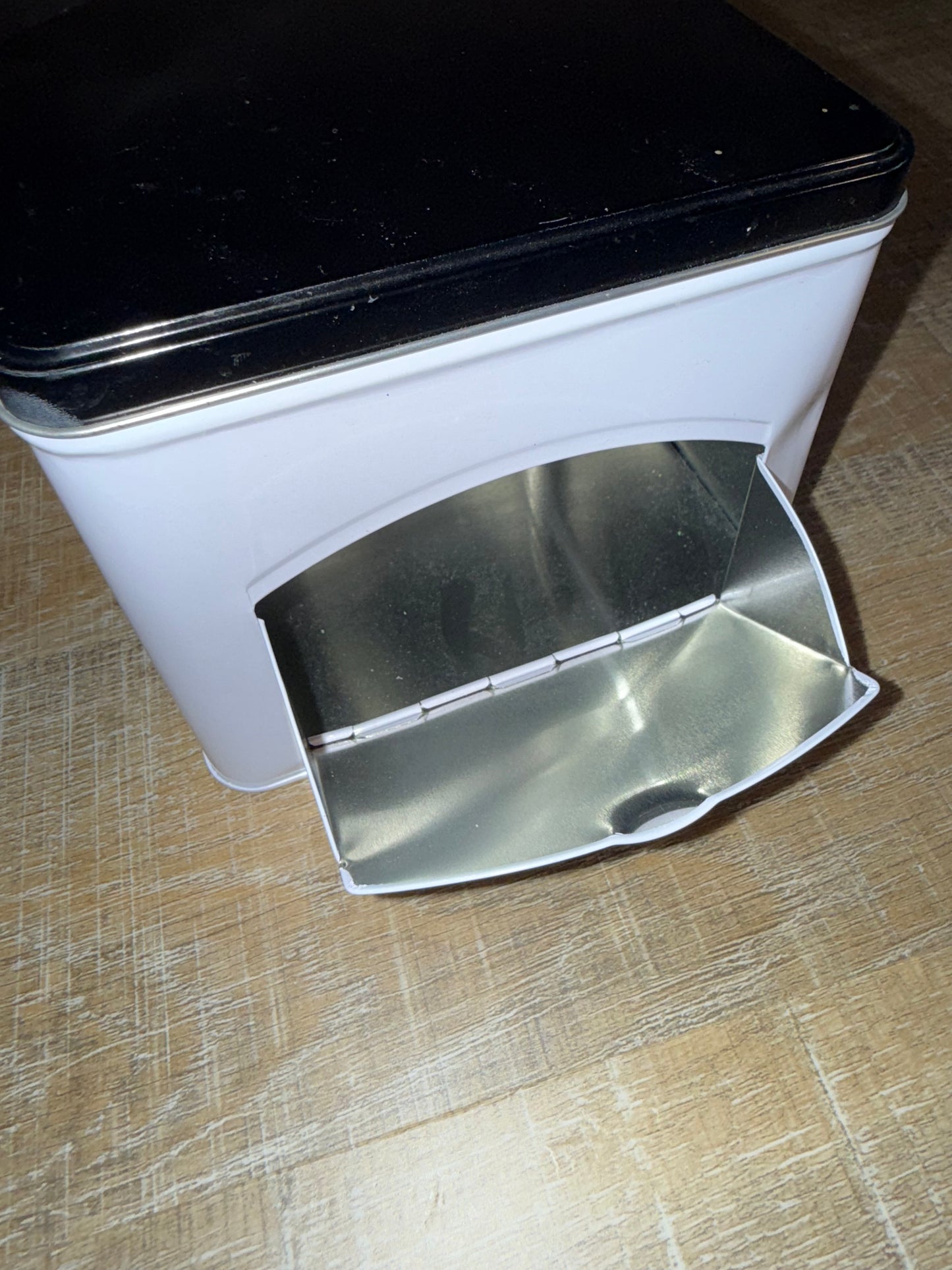 Rae Dunn Black and White Metal 'Sweets' Box