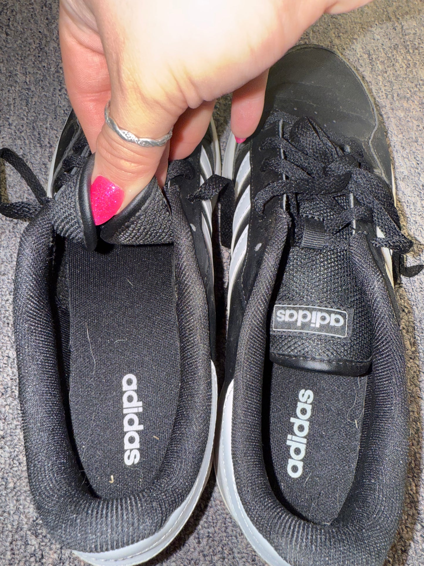 Adidas (11) Black and White Breaknet Casual Sneakers