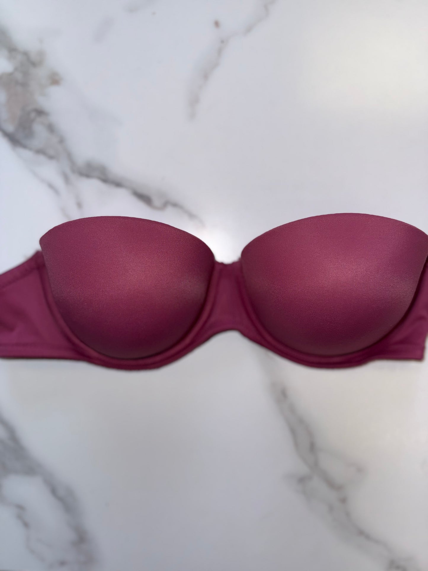 PINK Victoria's Secret (36B) Pink Strapless Wear Everywhere Push Up Bra