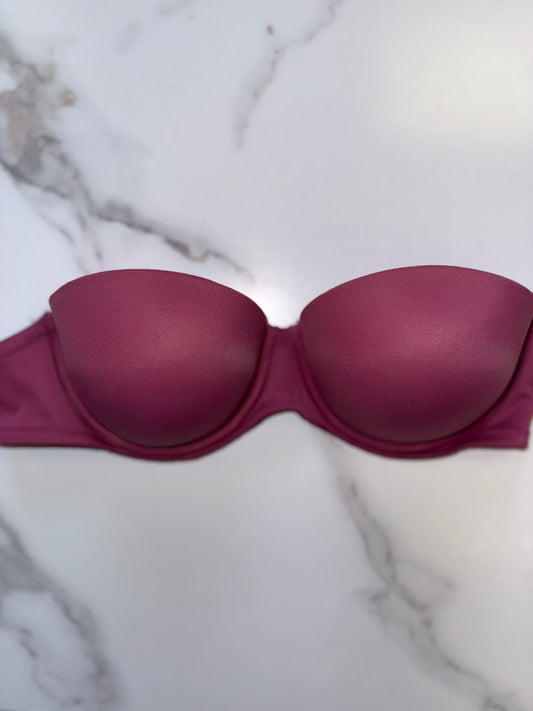 PINK Victoria's Secret (36B) Pink Strapless Wear Everywhere Push Up Bra