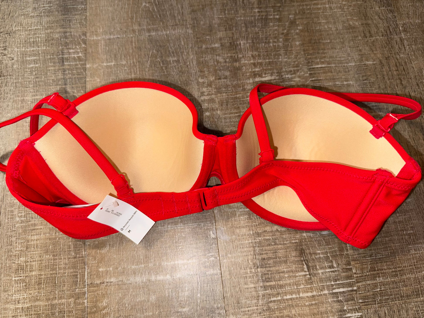 NWT Old Navy (Medium) Brand New Red Padded Bikini Top