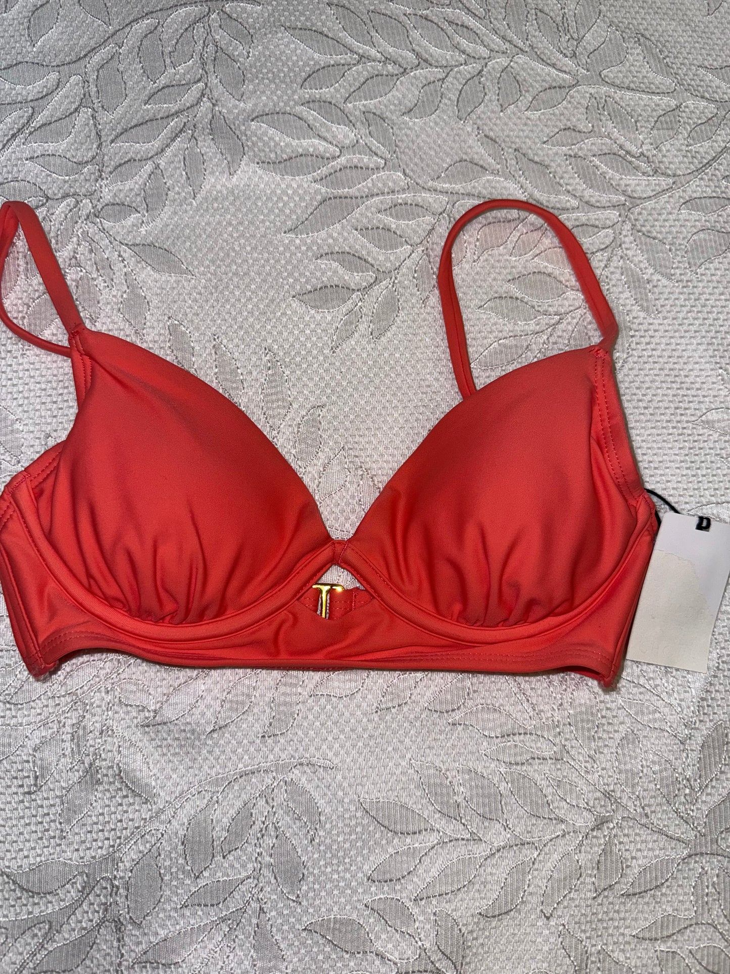 Shade & Shore (32B) Brand New Orange Bikini Top