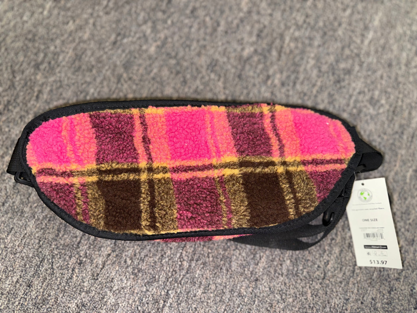 NWT No Boundaries Brand New Plaid Sherpa Fanny Pack
