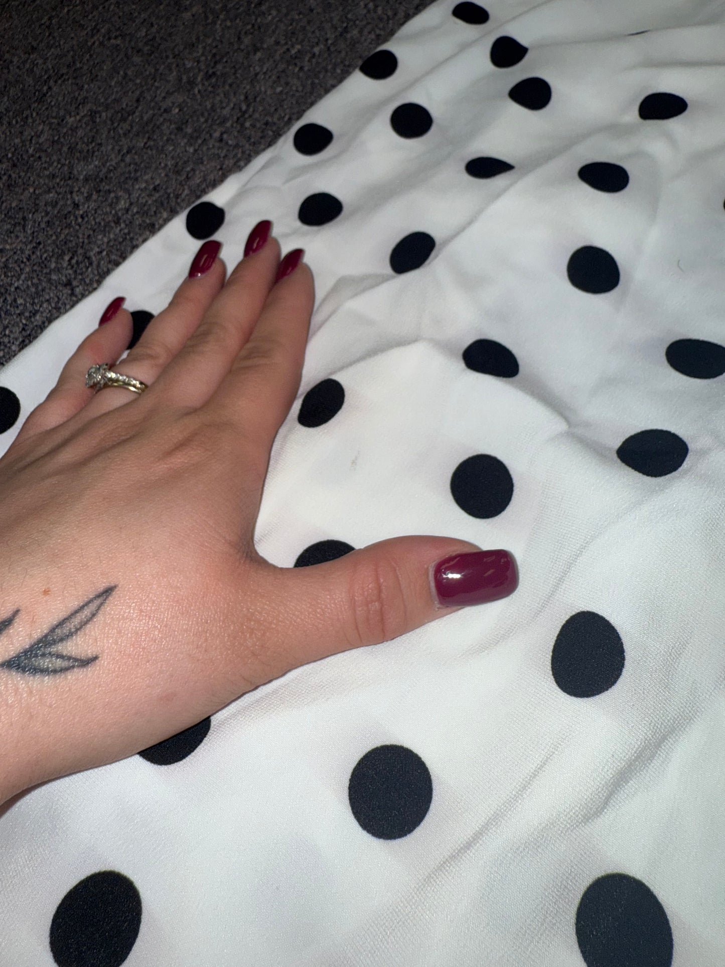 NWT Zara (Small) Brand New Black & White Polka Dotted Wide Leg Dress Pants