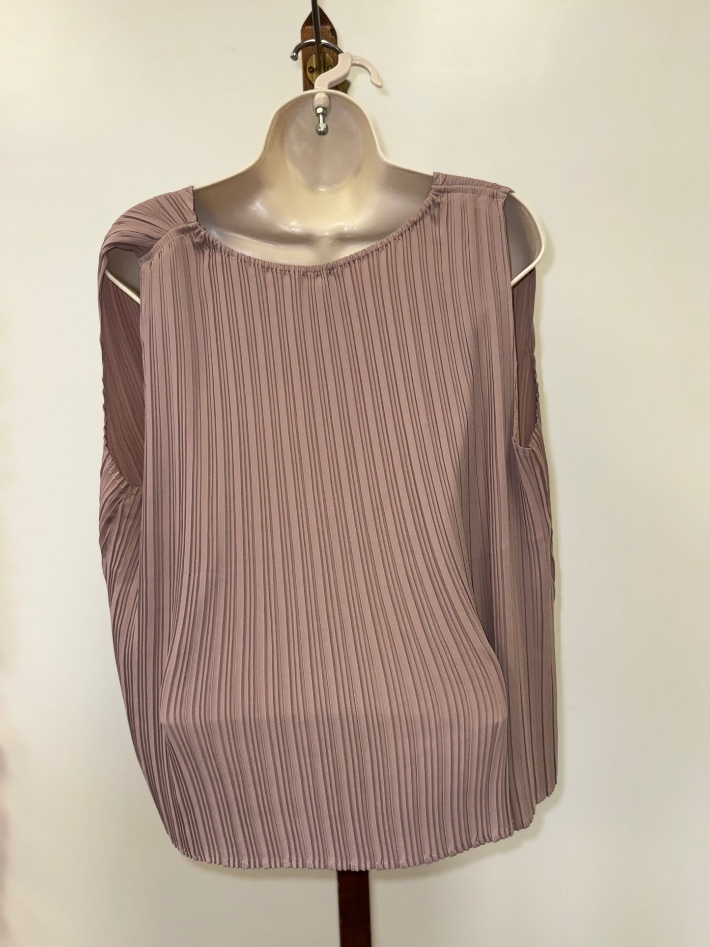 Joie (XL) Brown Ribbed Sleeveless Blouse