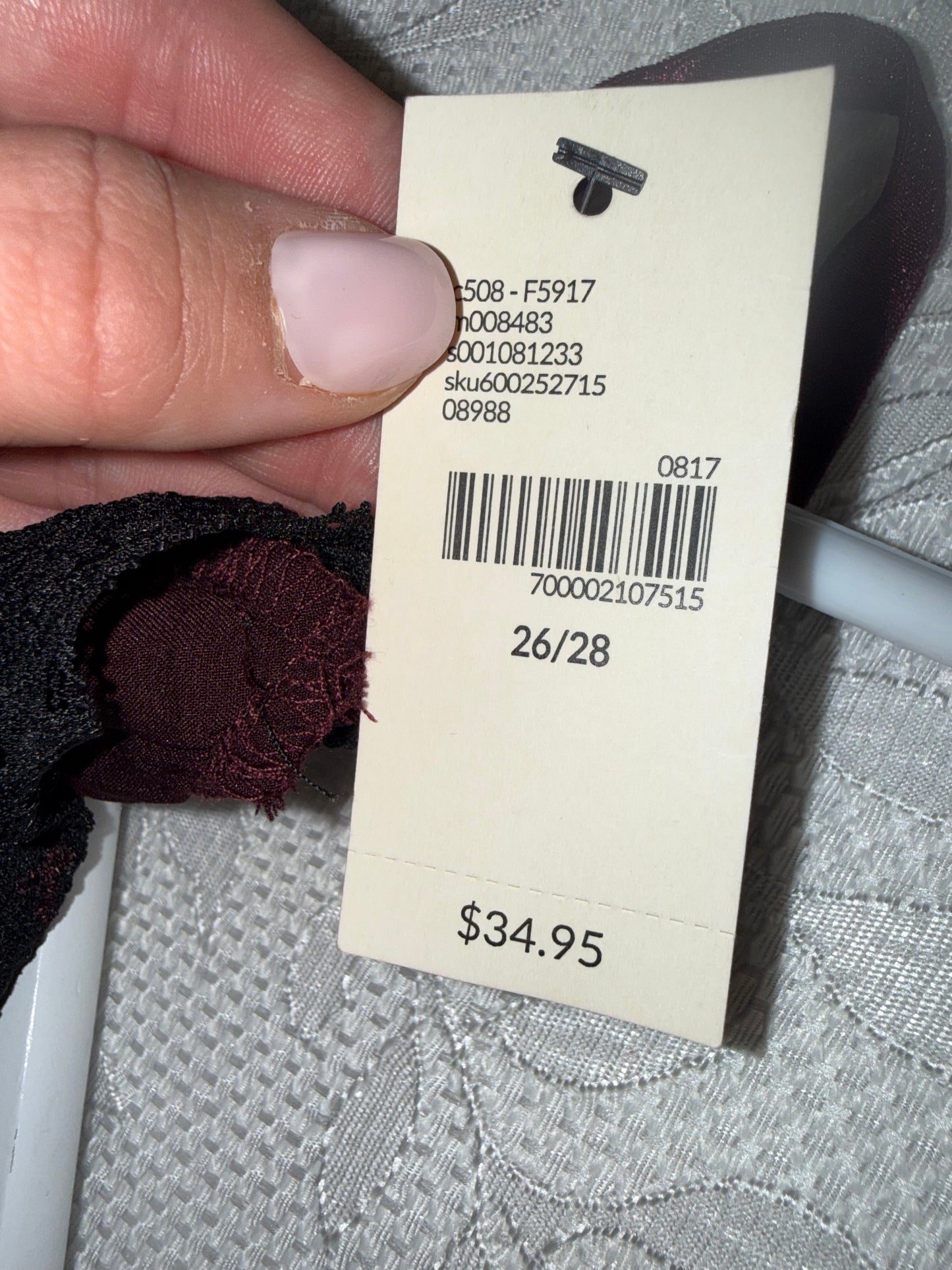 NWT Lane Bryant (26/28) Brand New Purple Satin Cami Tank with Lace V-Neck