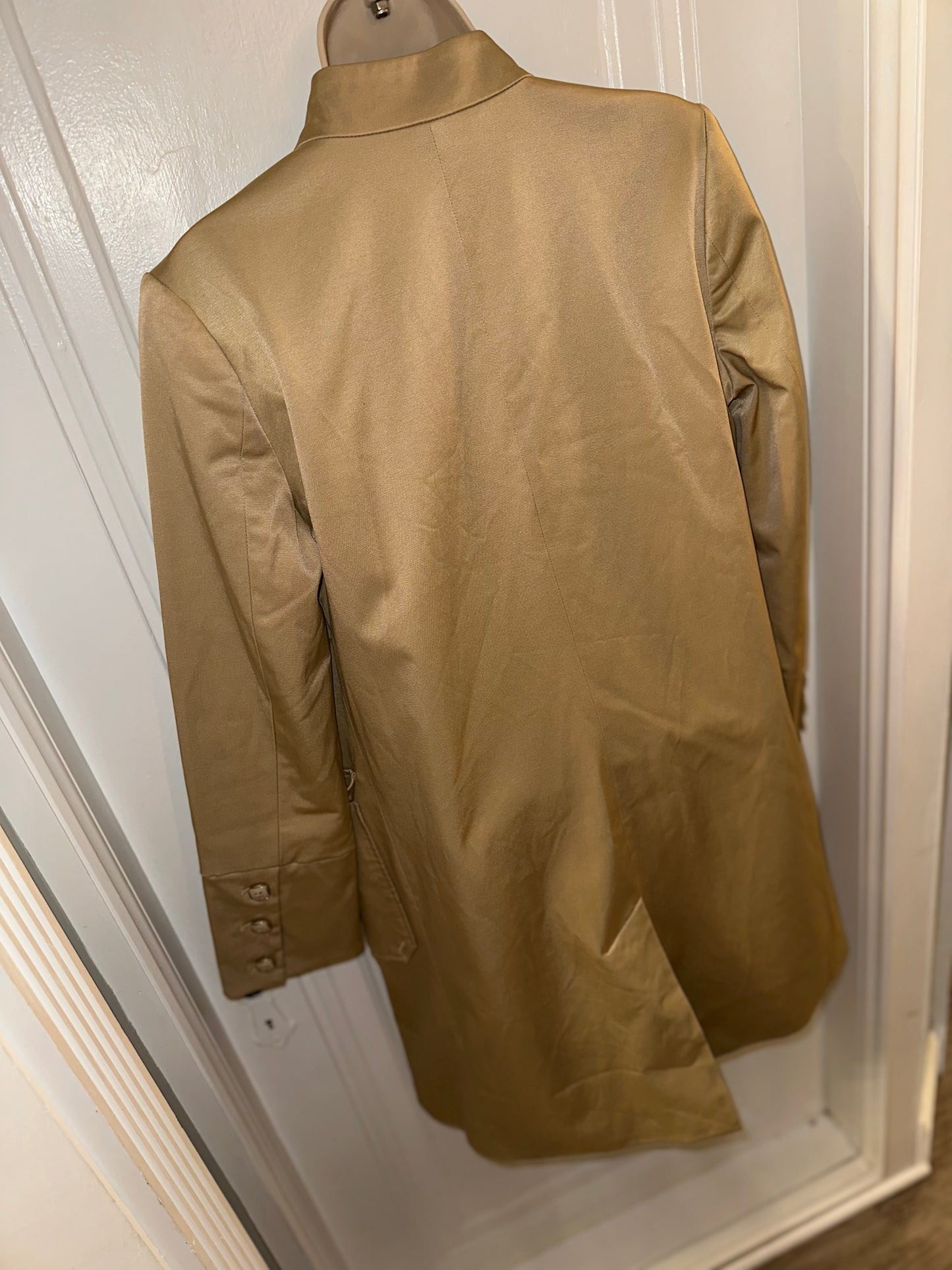 Dana Buchman (XS) Tan Button Up Trench Coat