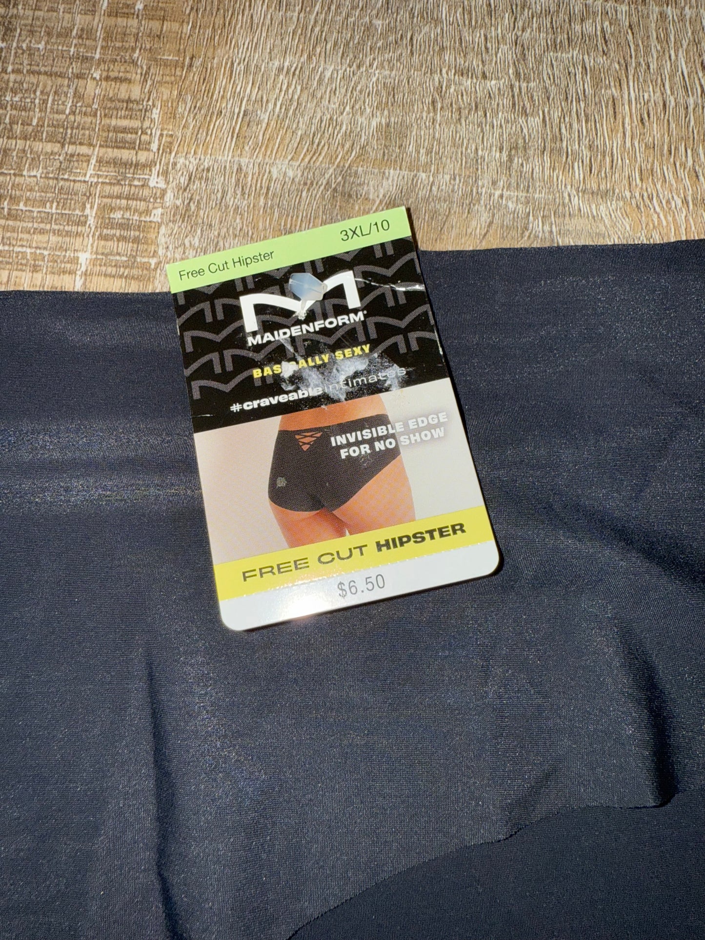 NWT Maidenform (3XL) Brand New Black Free Cut Hipster Undies