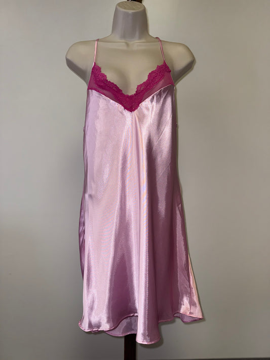 Lilac + London (Small) Pink Chemise Slip Dress