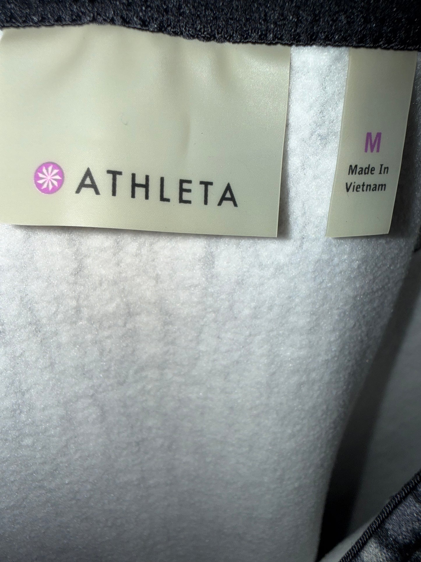Athleta (Medium) Black & Grey Pattern Midi Skirt