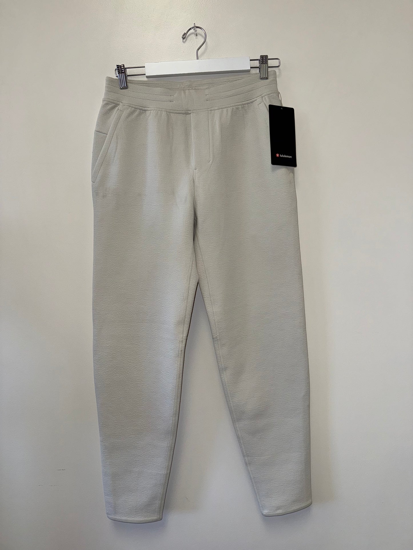 NWT Lululemon (Small) Brand New Cream Textured Spacer Classic-Tapered Joggers