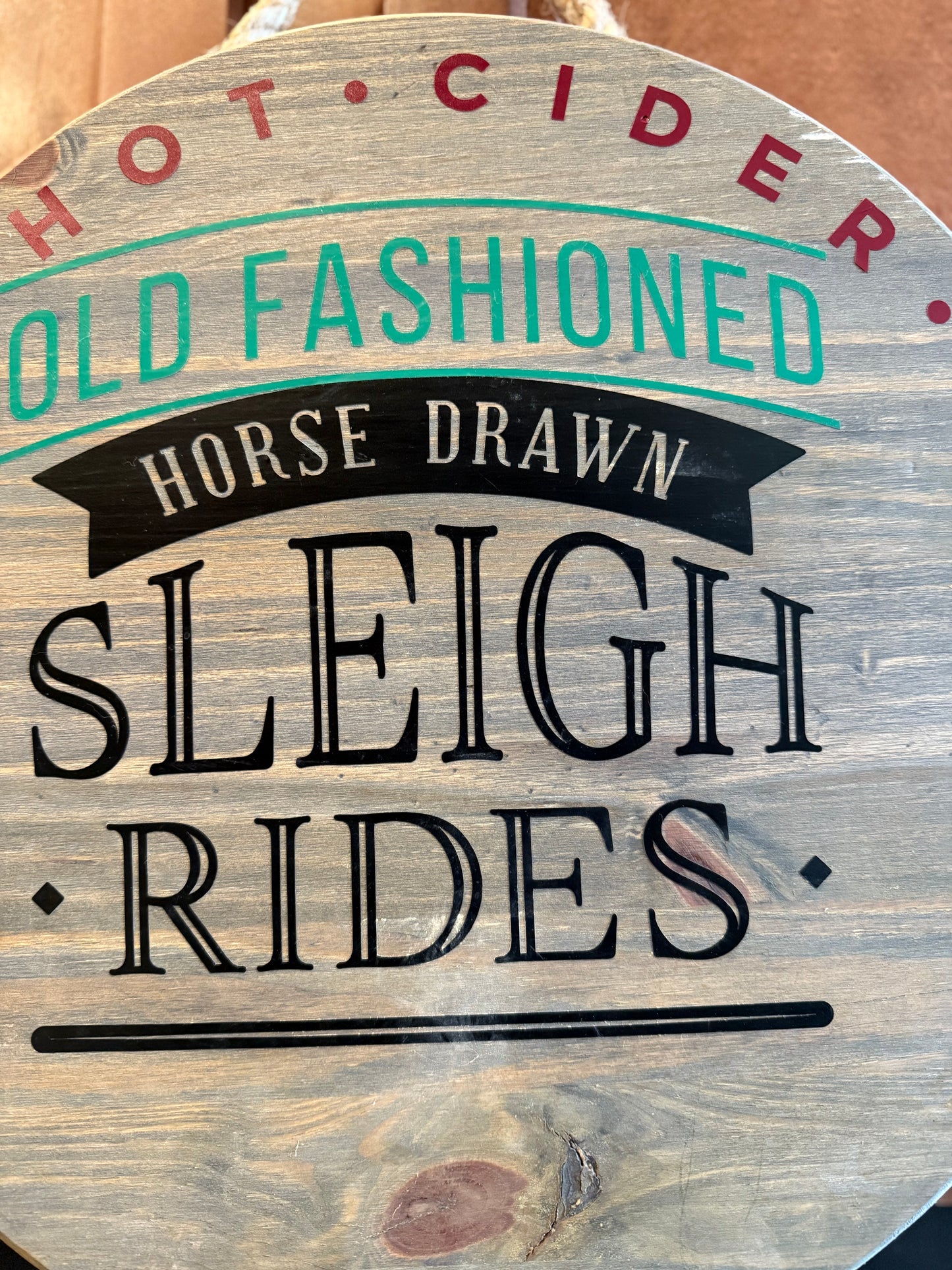 Handmade Christmas Wooden Sign for Front Door