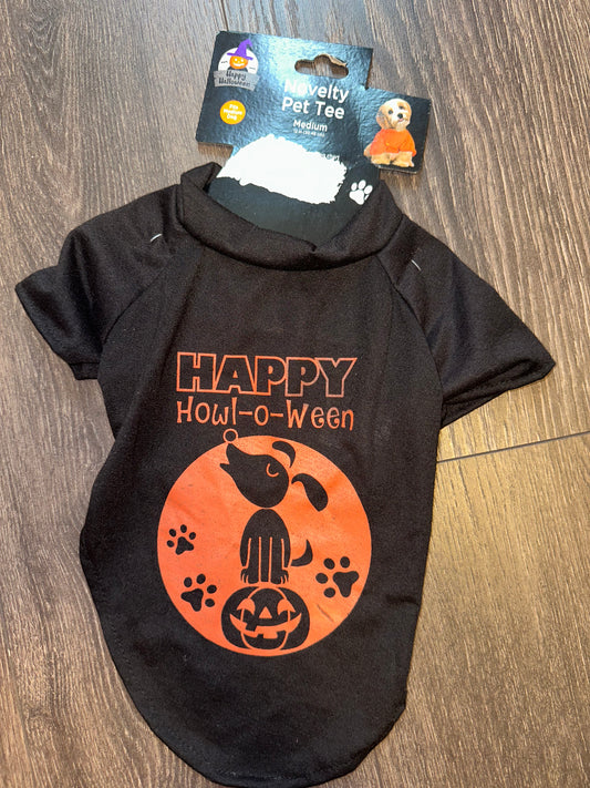 NWT (Medium) 'Happy Howl-O-Ween' Dog Novelty Halloween Costume//Tee