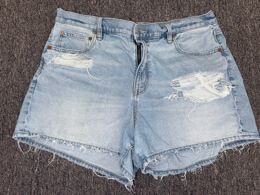 American Eagle (14) Distressed Denim Highest Rise 90's Boyfriend Jean Shorts