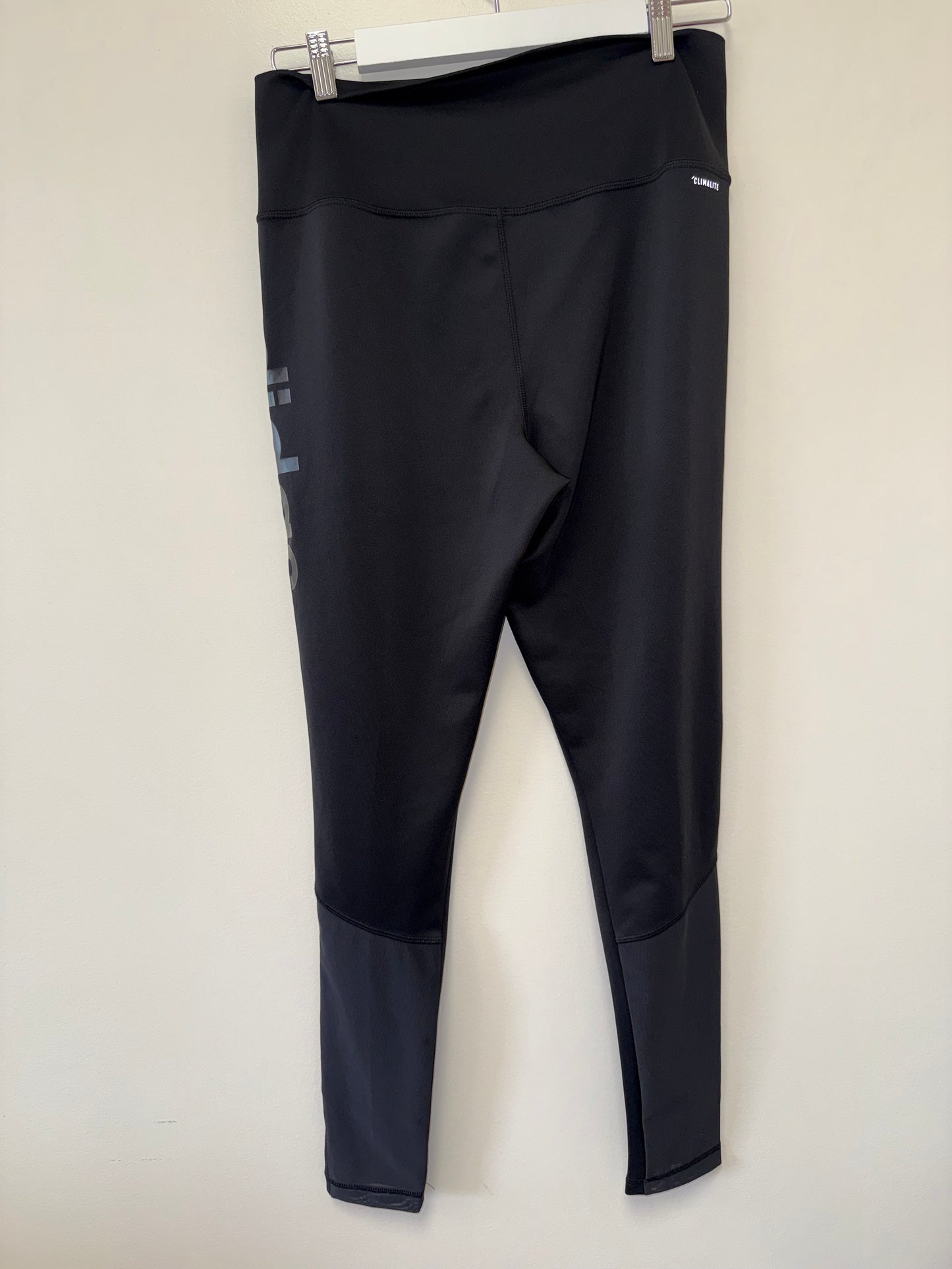 Adidas (Large) Black Smooth Soft Leggings with Mesh Detailing Back Legs