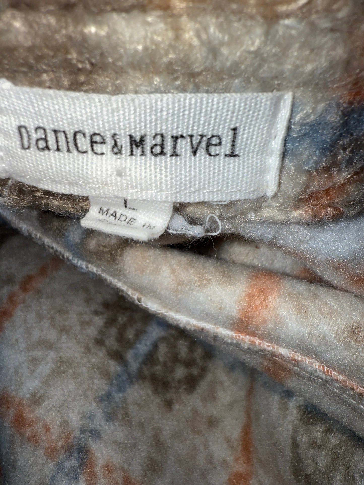 Dance & Marvel (Large) Neutral Plaid Shacket Coat