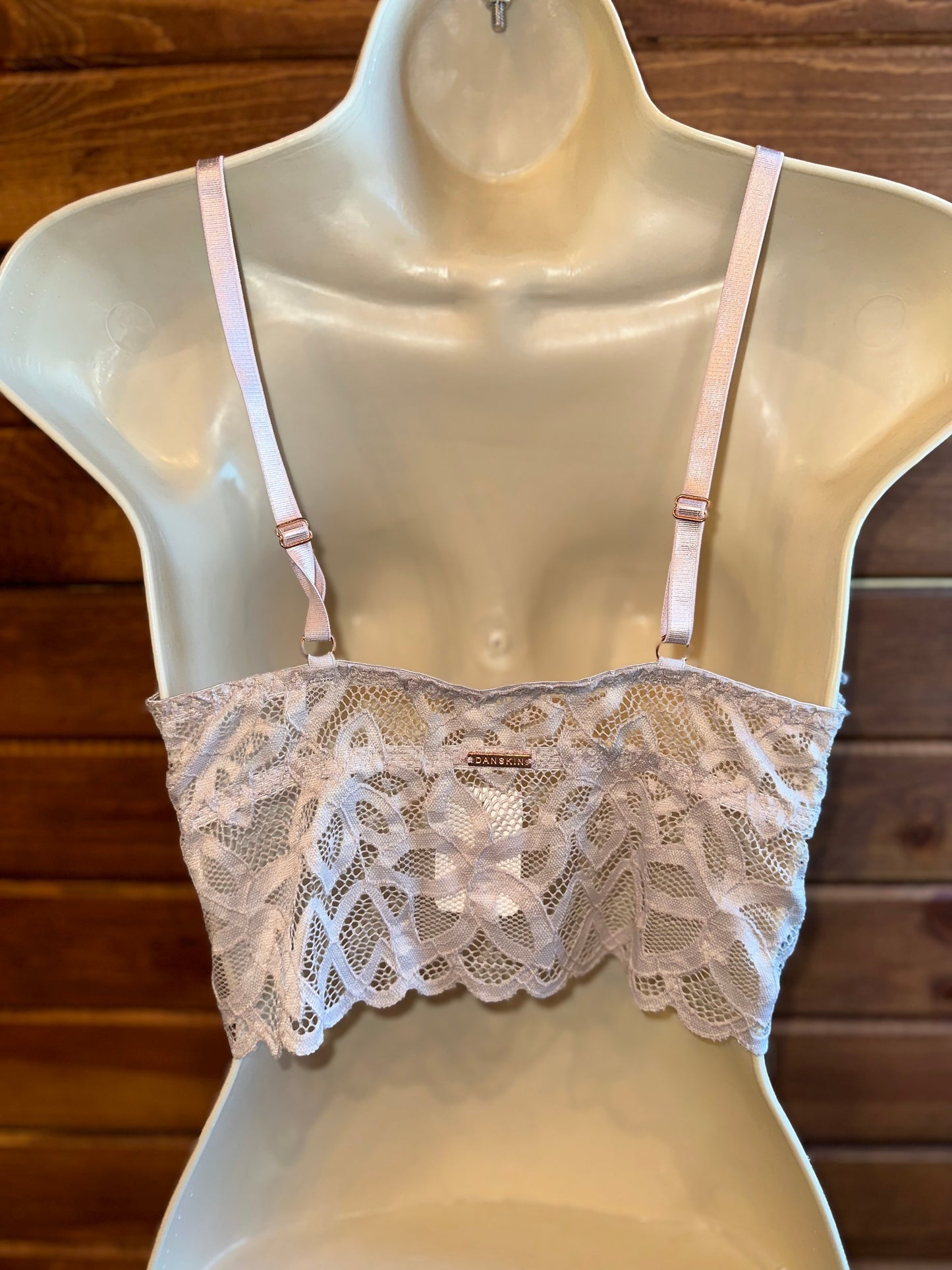 Danskin (Large) Light Pink Lace Bra