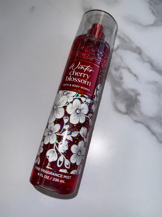 Bath & Body Works (8 fl/oz) Winter Cherry Blossom Fine Fragrance Mist Perfume