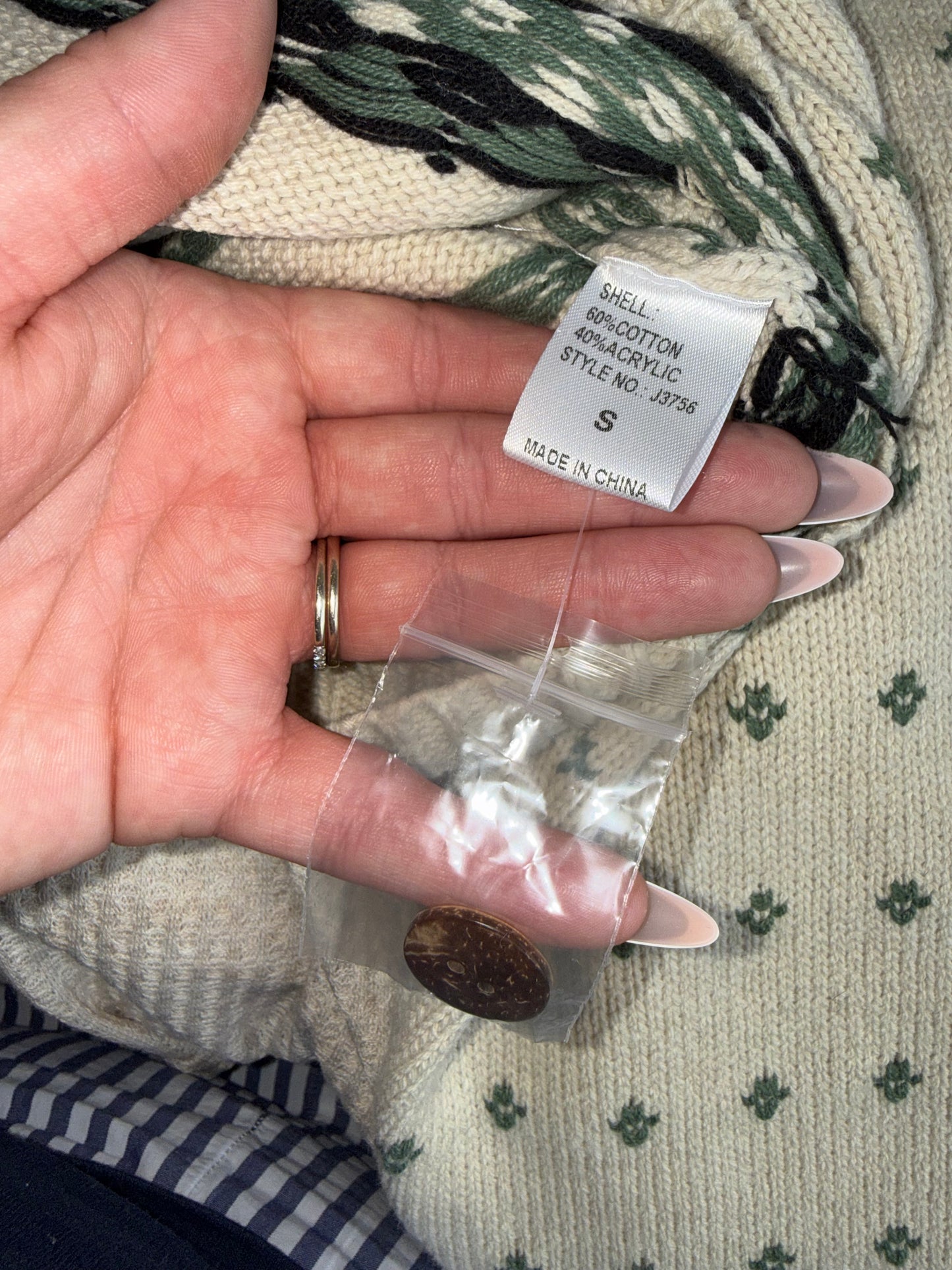 NWT Miou Muse (Small) Brand New Neutral Knit Button Up Sweater Cardigan