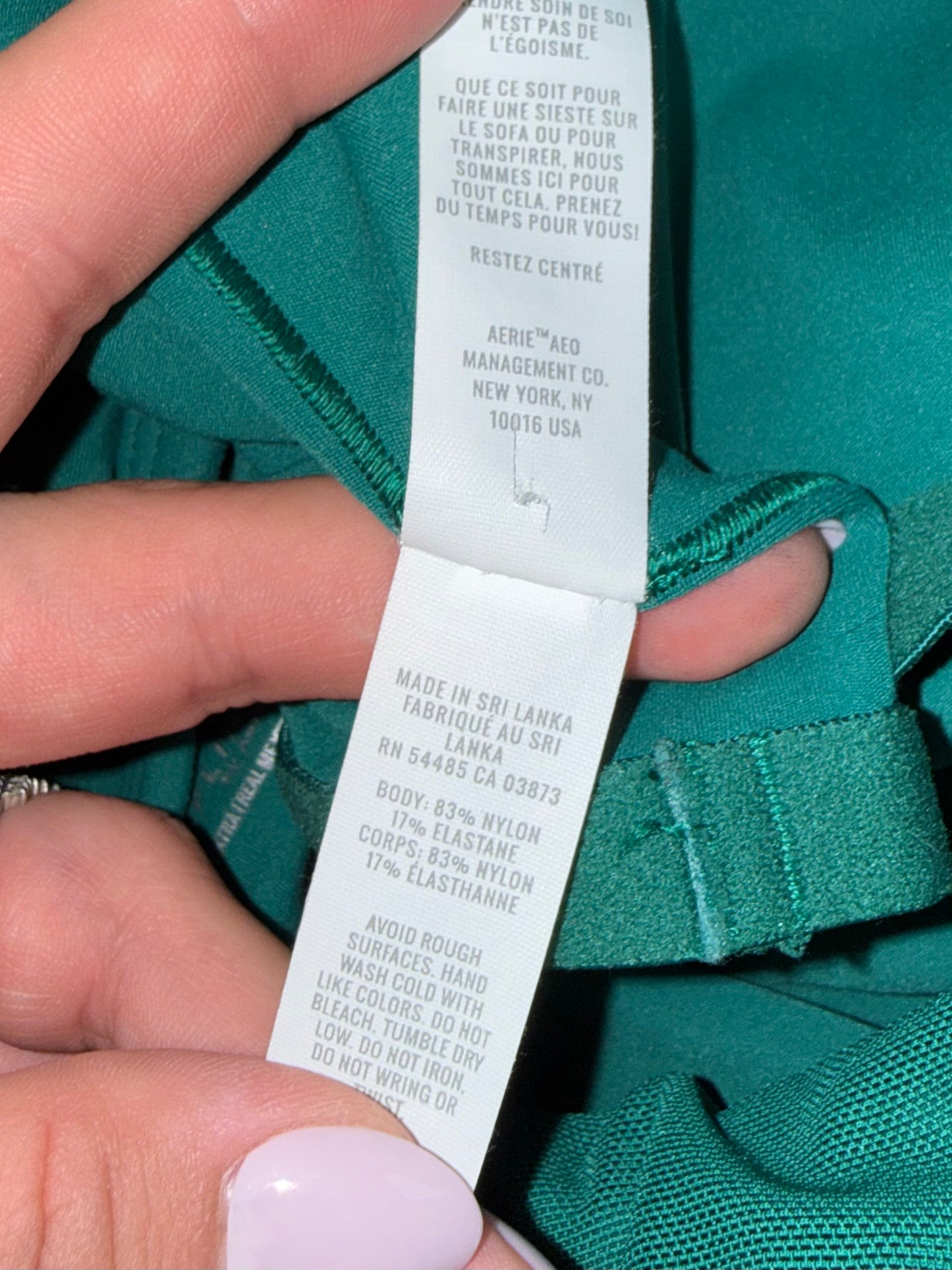 Aerie (Large) Green Real Me Flare Jumpsuit