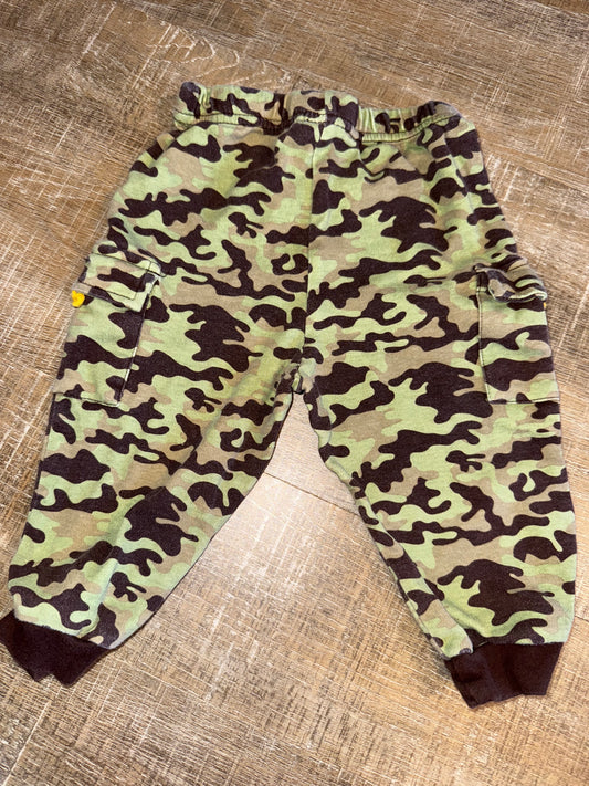 Small Wonders (6-9 Months) Green//Brown Camo Pattern Jogger Pants