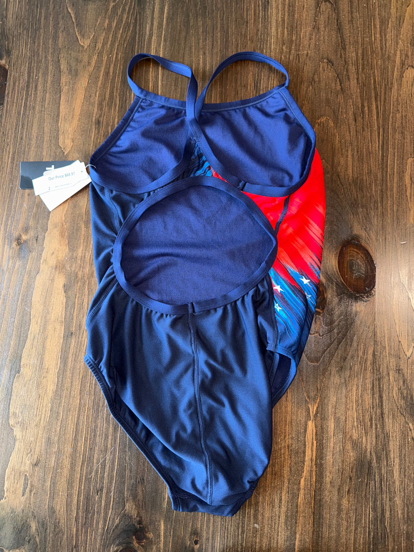 NWT TYR (XL) Brand New USA Pattern One Piece Swimsuit