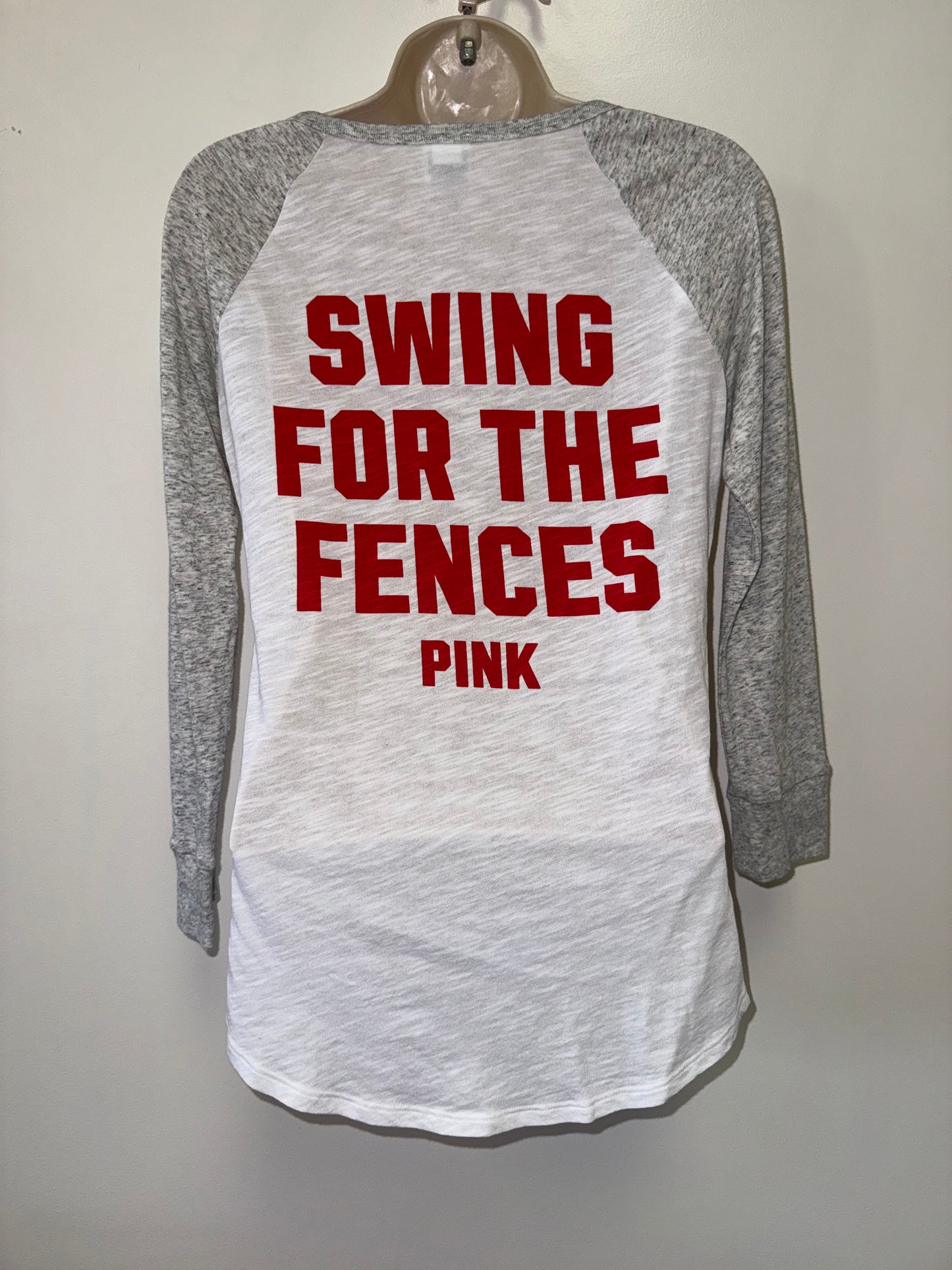 PINK Victoria's Secret (XS) White/Grey Cleveland Indians Baseball Team Apparel