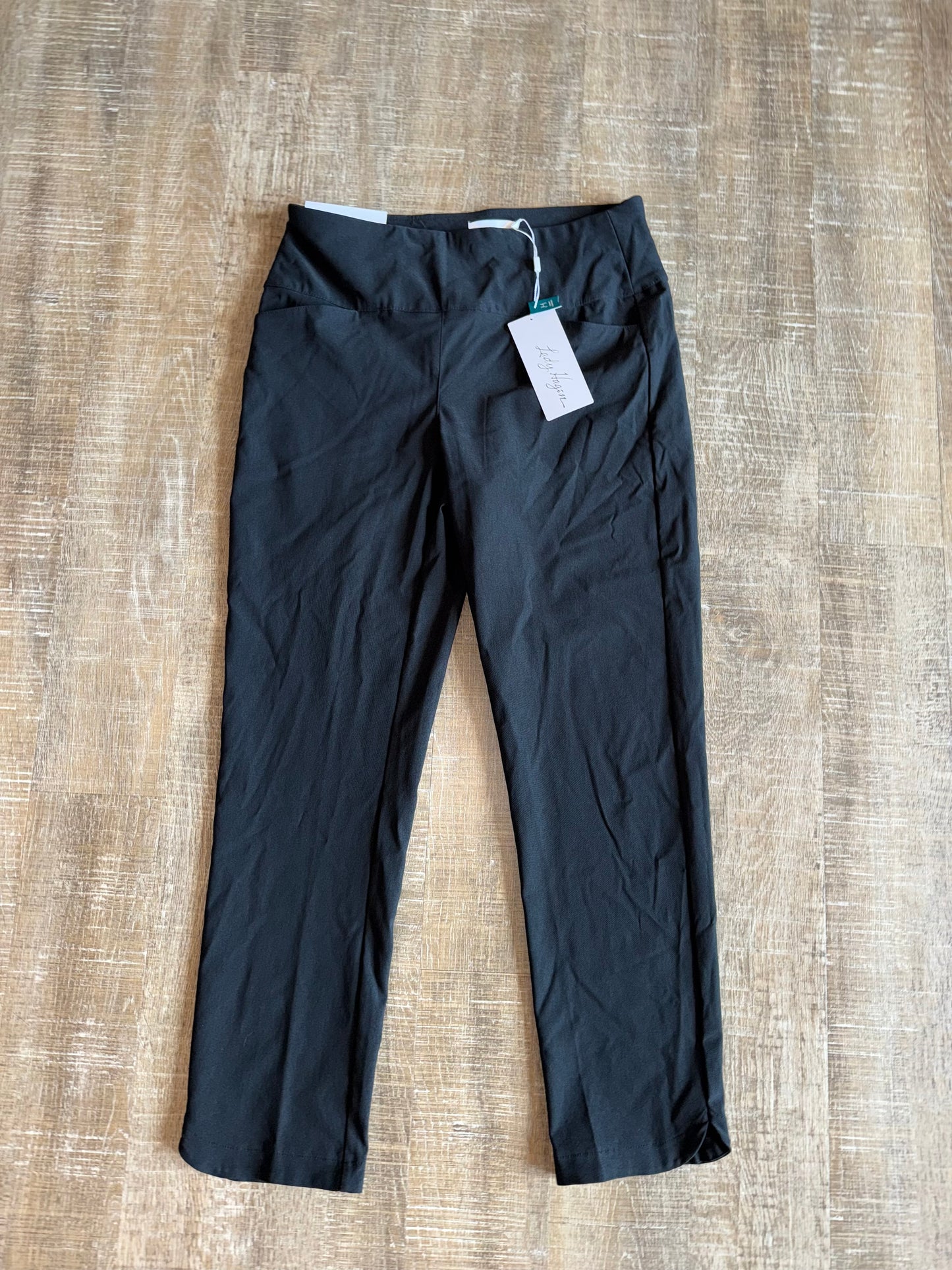 NWT Lady Hagen (Medium) Brand New Black Tummy Control Pull On Ankle Pants