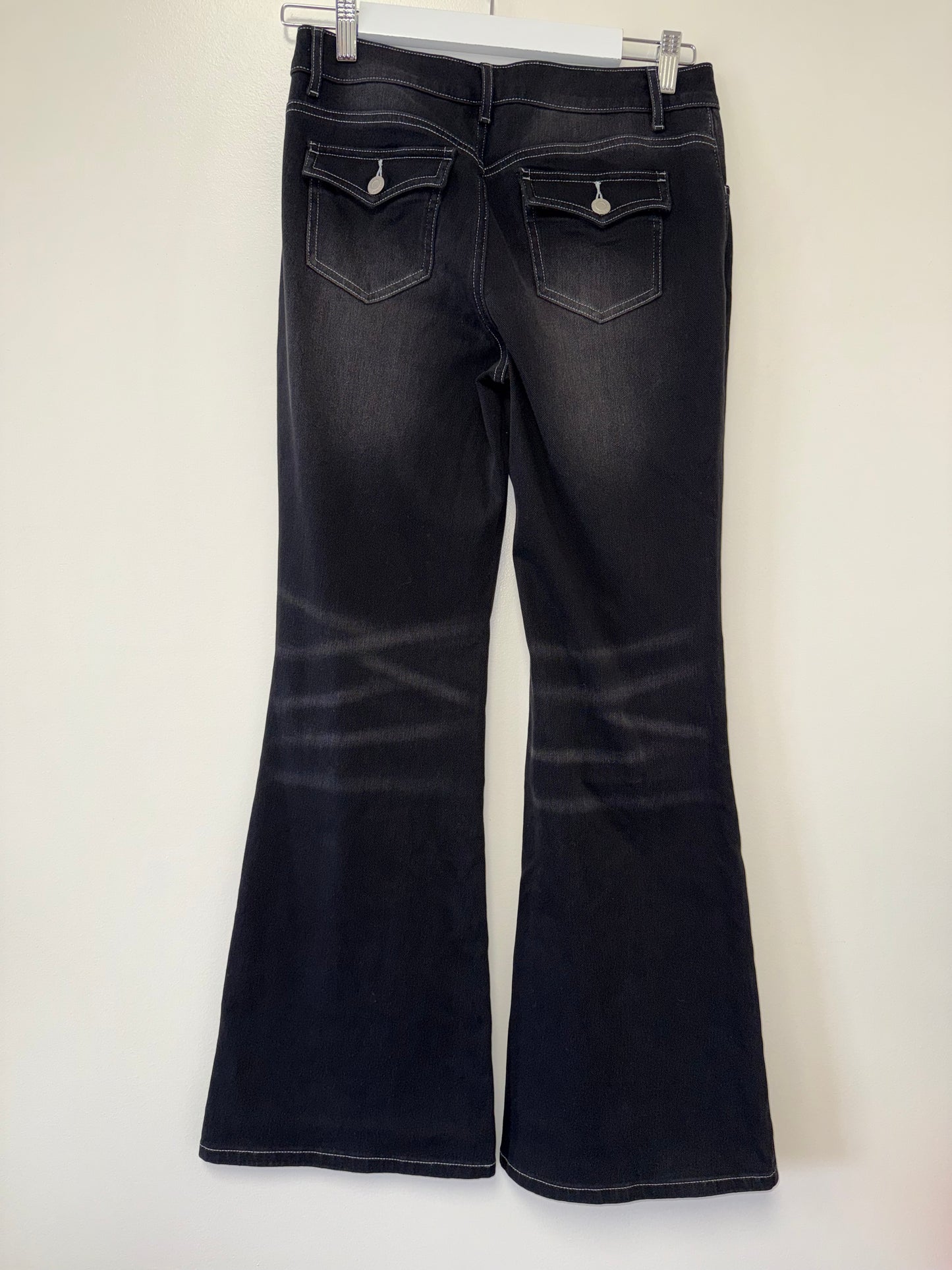 NWT Halara (Small) Brand New Women’s Black Flex Denim Flare Jeans