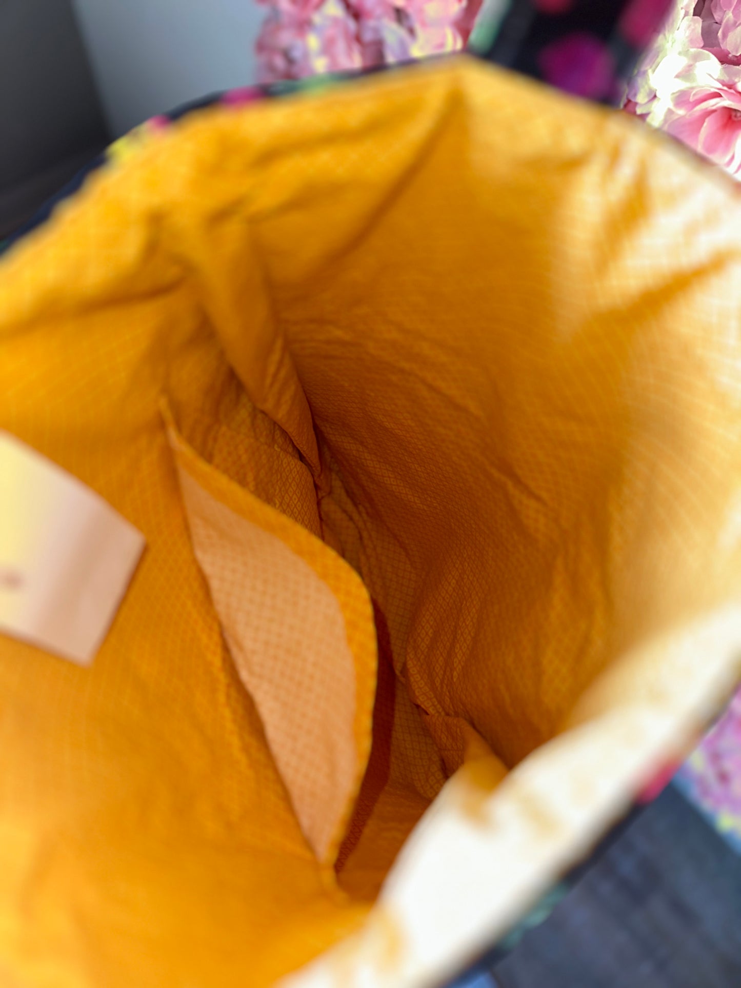 Handmade Fabric Tote Bag with Farm Pattern