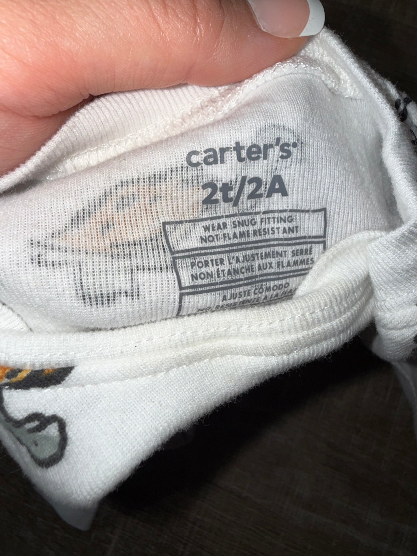 Carter's (2T) Turtle Pattern White T-Shirt
