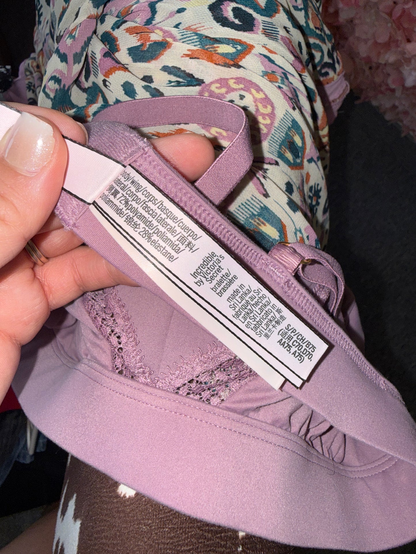 Incredible by Victoria's Secret (Small) Pink Bralette with Lace Detail