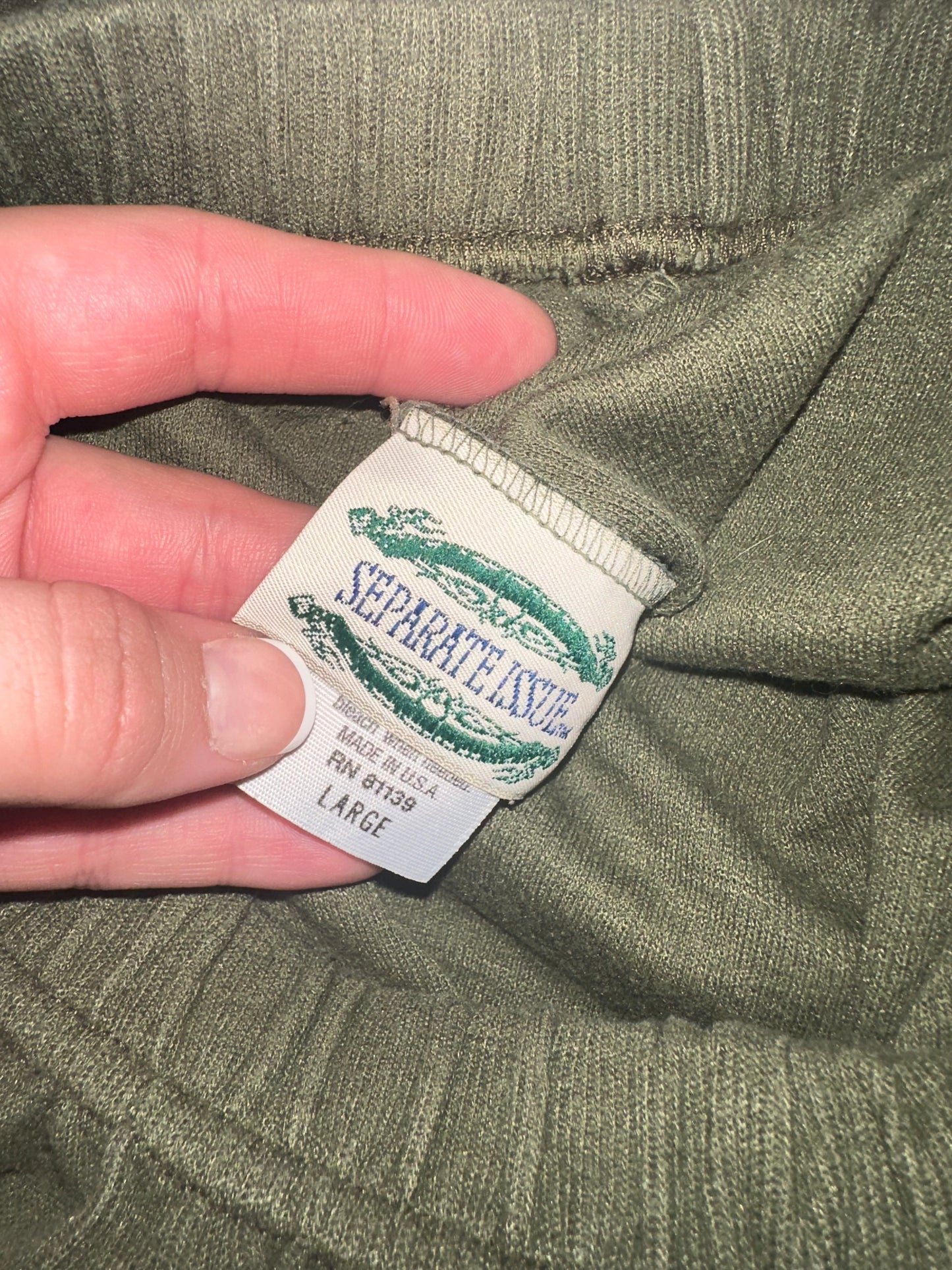 Separate Issue (Large) Vintage Green Knit Shorts with Pockets and Stretch