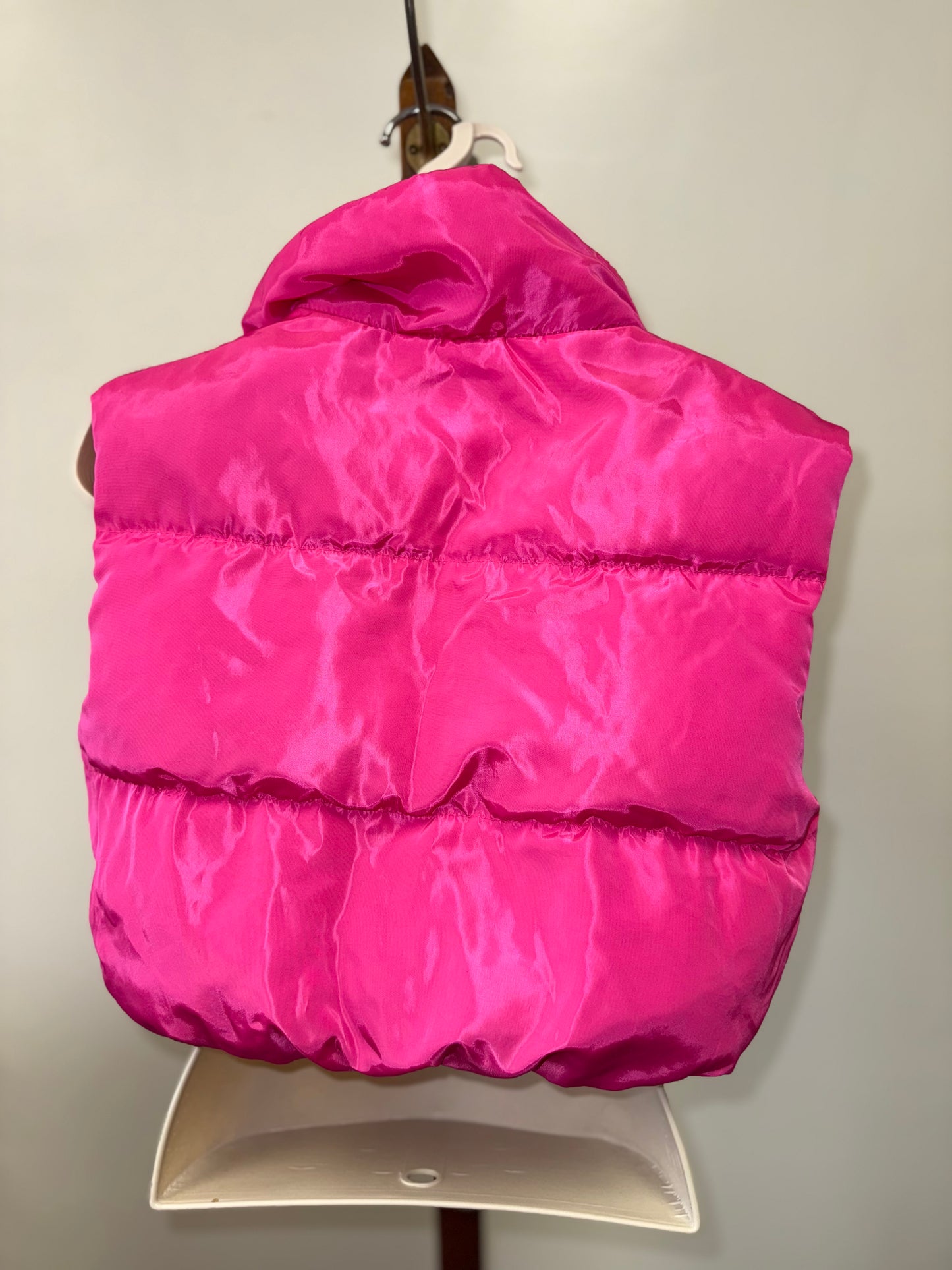 SHEIN (Small) Hot Pink Cropped Puffer Vest