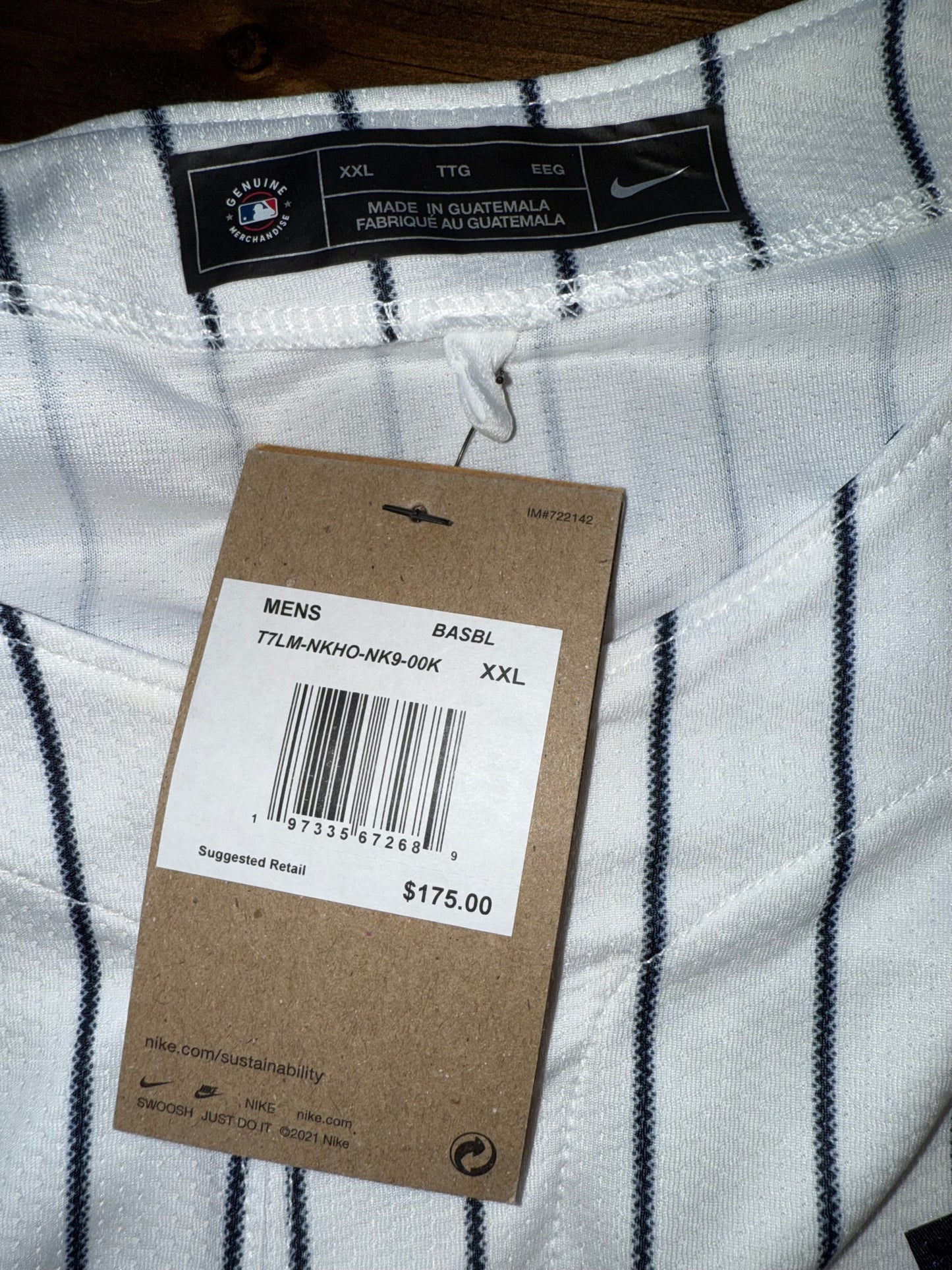 NWT Nike (XXL) Brand New Yankees #48 Striped Button Up Jersey
