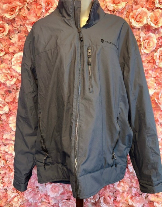 Free Country (XL) Grey Zip Up Jacket Coat