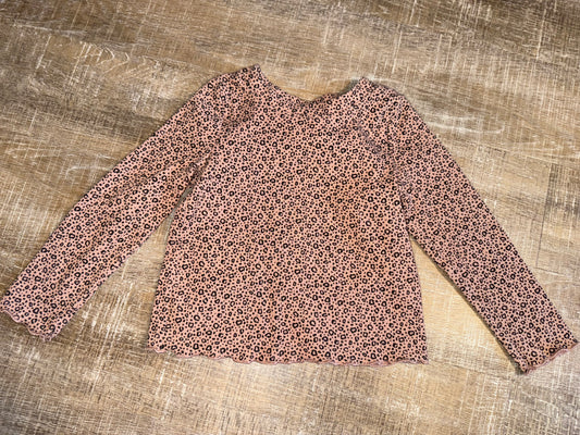 Cat & Jack (3T) Neutral Cheetah Print Long Sleeve Top