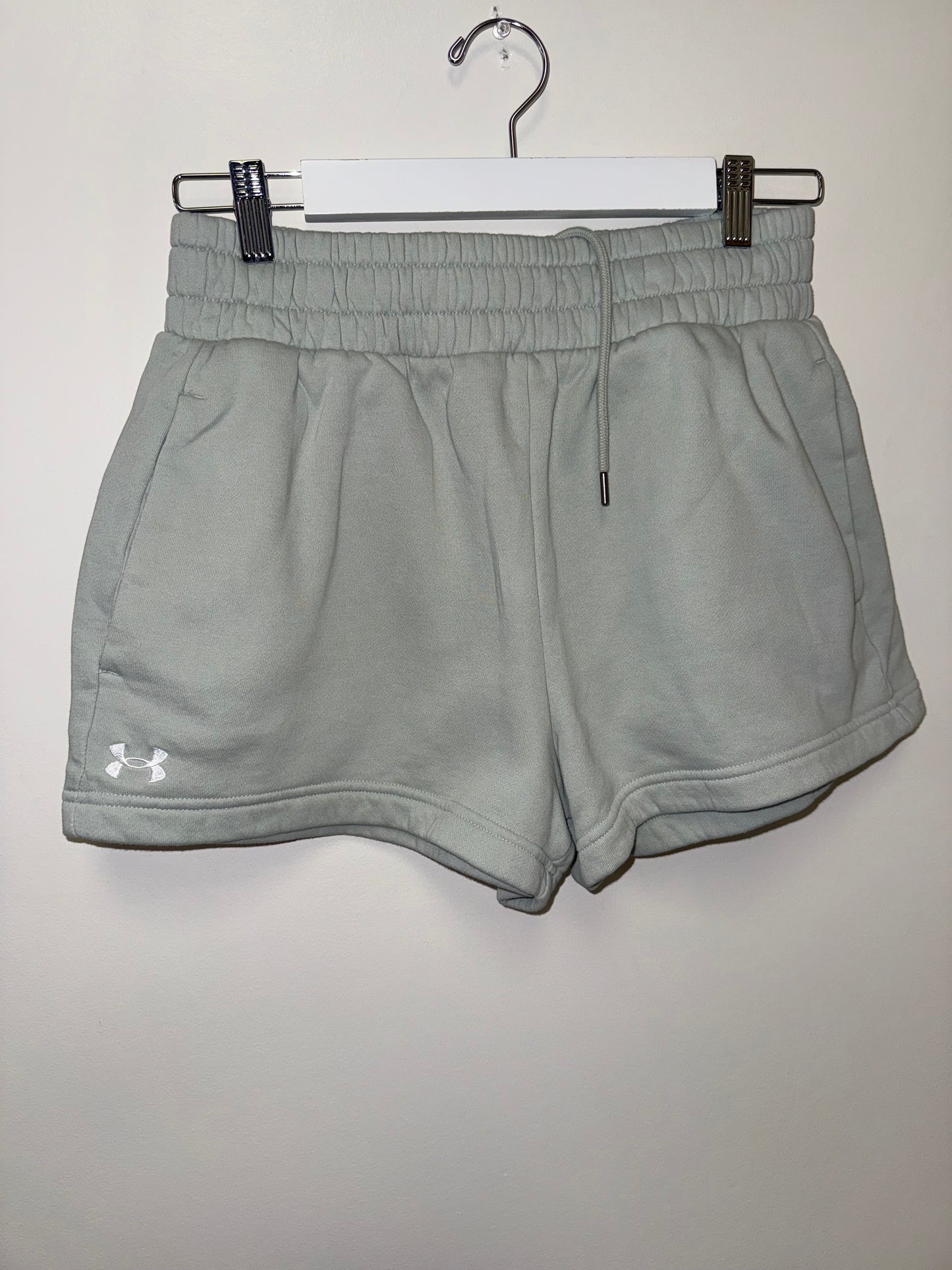Under Armour (M) Mint Green Sweat Shorts & Cropped Jacket BUNDLED SET