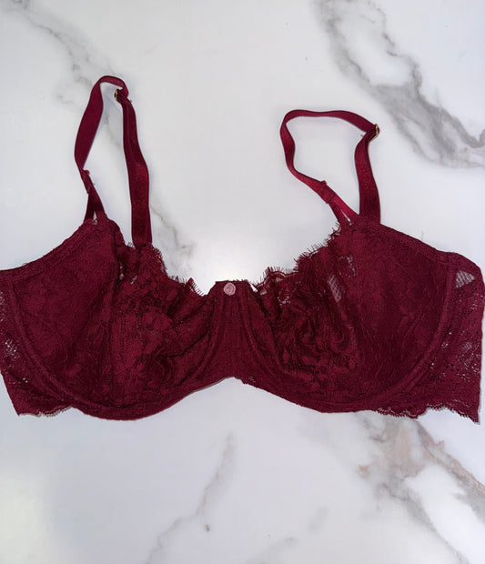 Victoria's Secret Burgundy Lace Bra