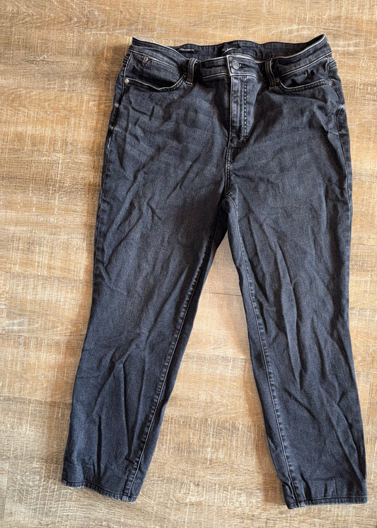 Talbots (14) Black Denim Slim Ankle Jeans