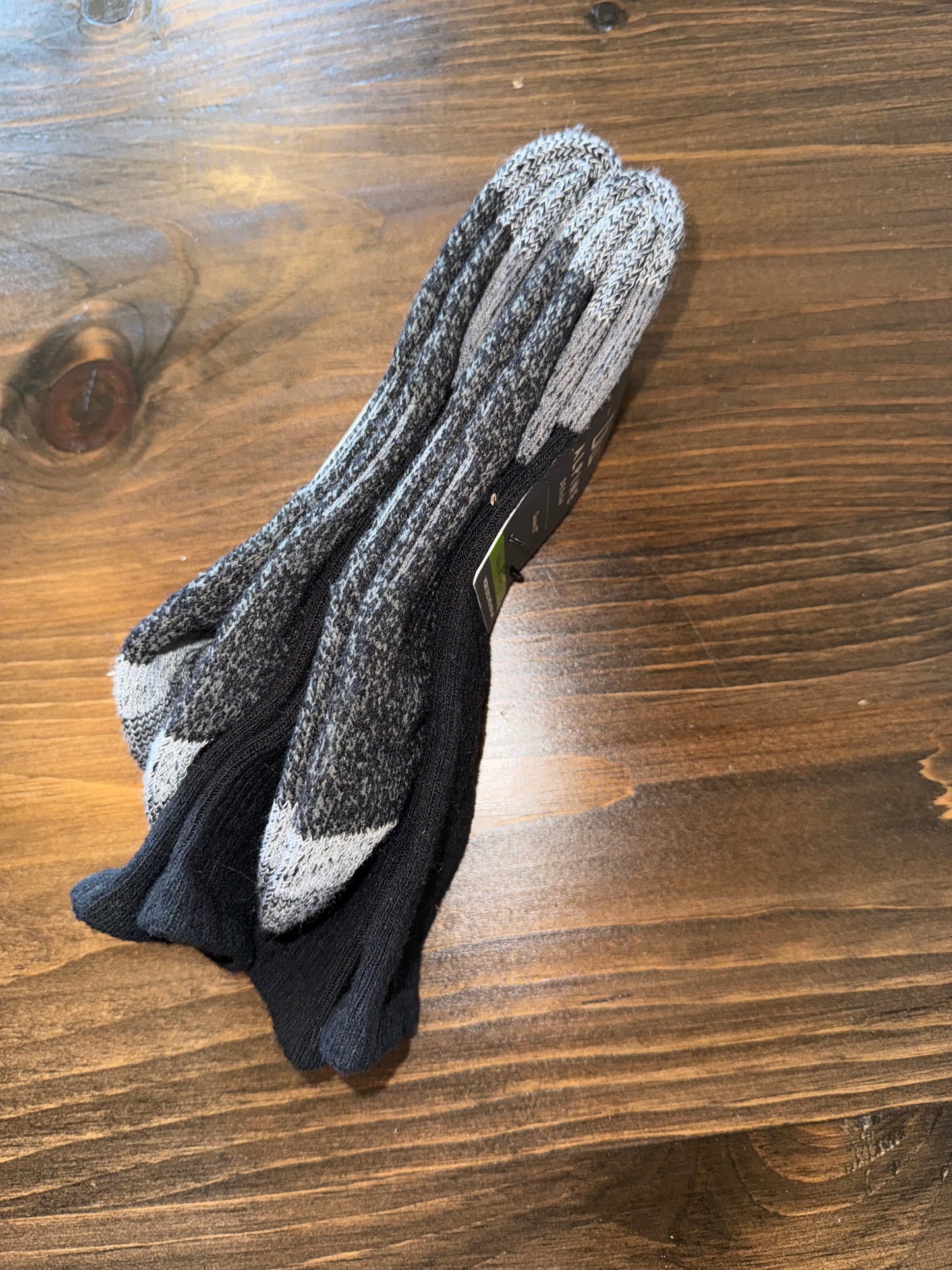 NWT Alpine (Large) Brand New Black//Grey 2 Pack Work Socks with Kevlar